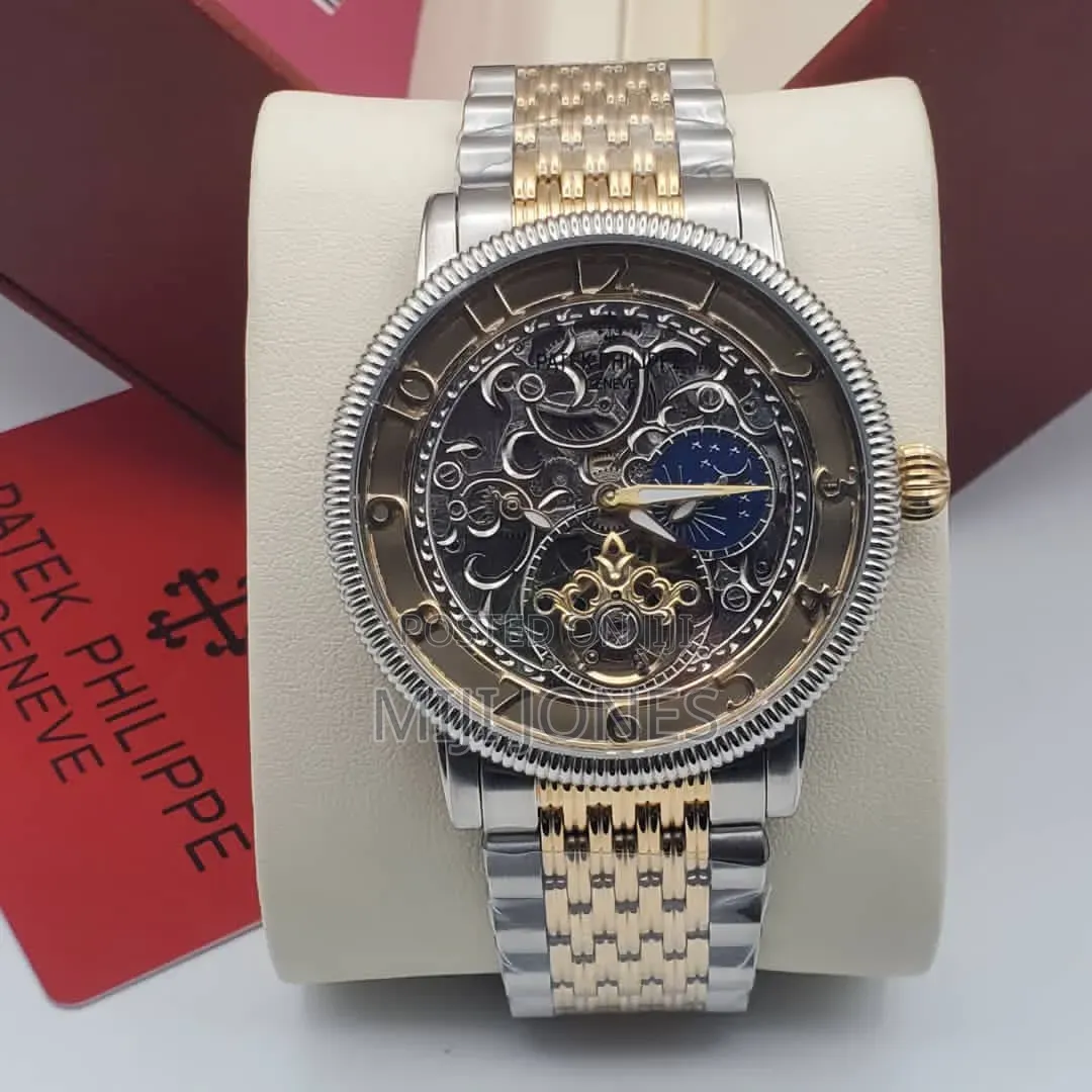 Patek Philippe Inspired Hallow Dial Automatic Chain Watch