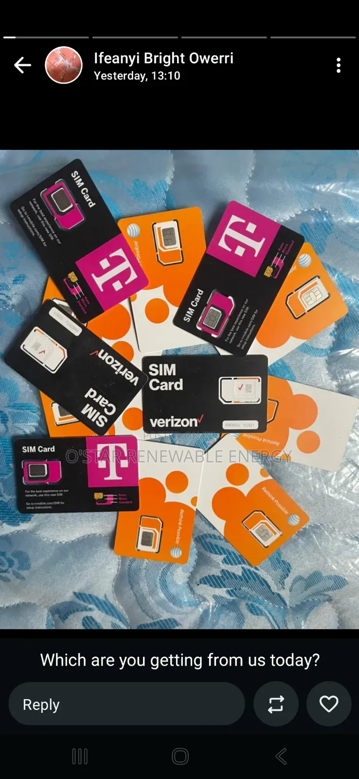 All Usa Sim Card T-Mobile, Verizon, at T