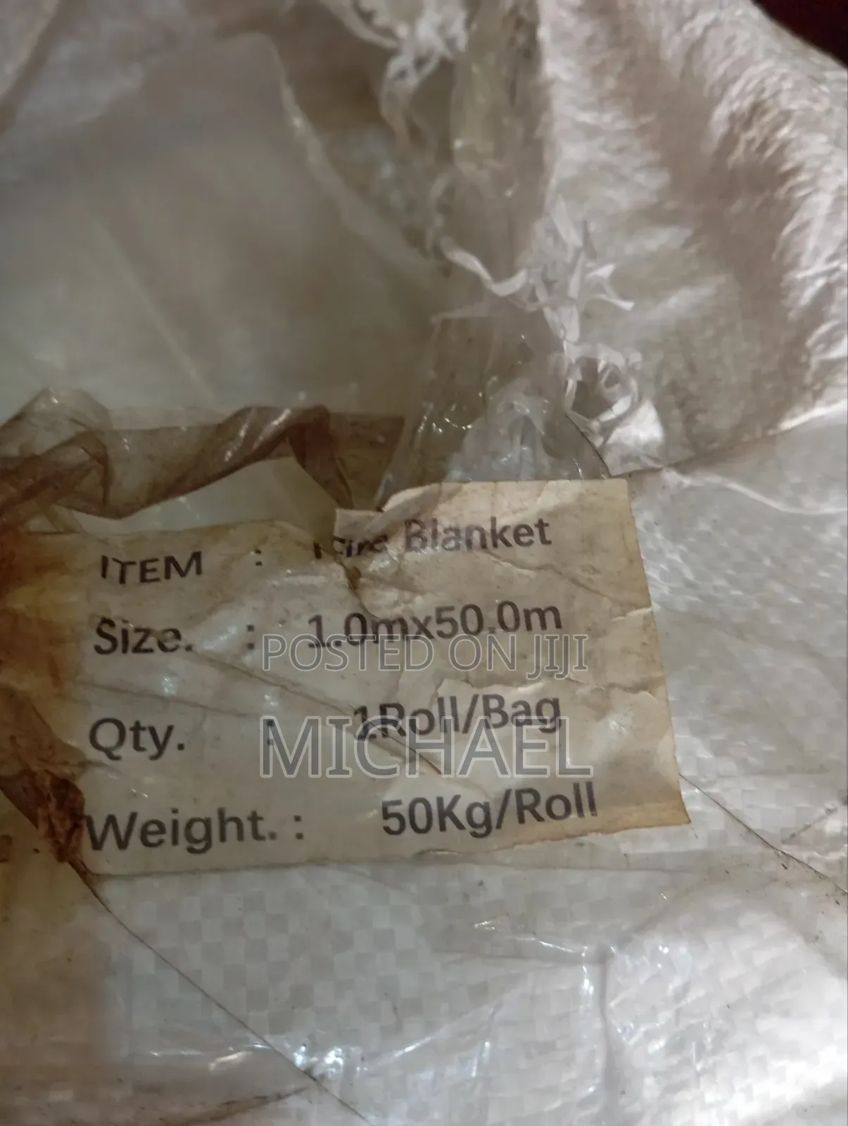 Fire Blanket 1m X 50m 50kg