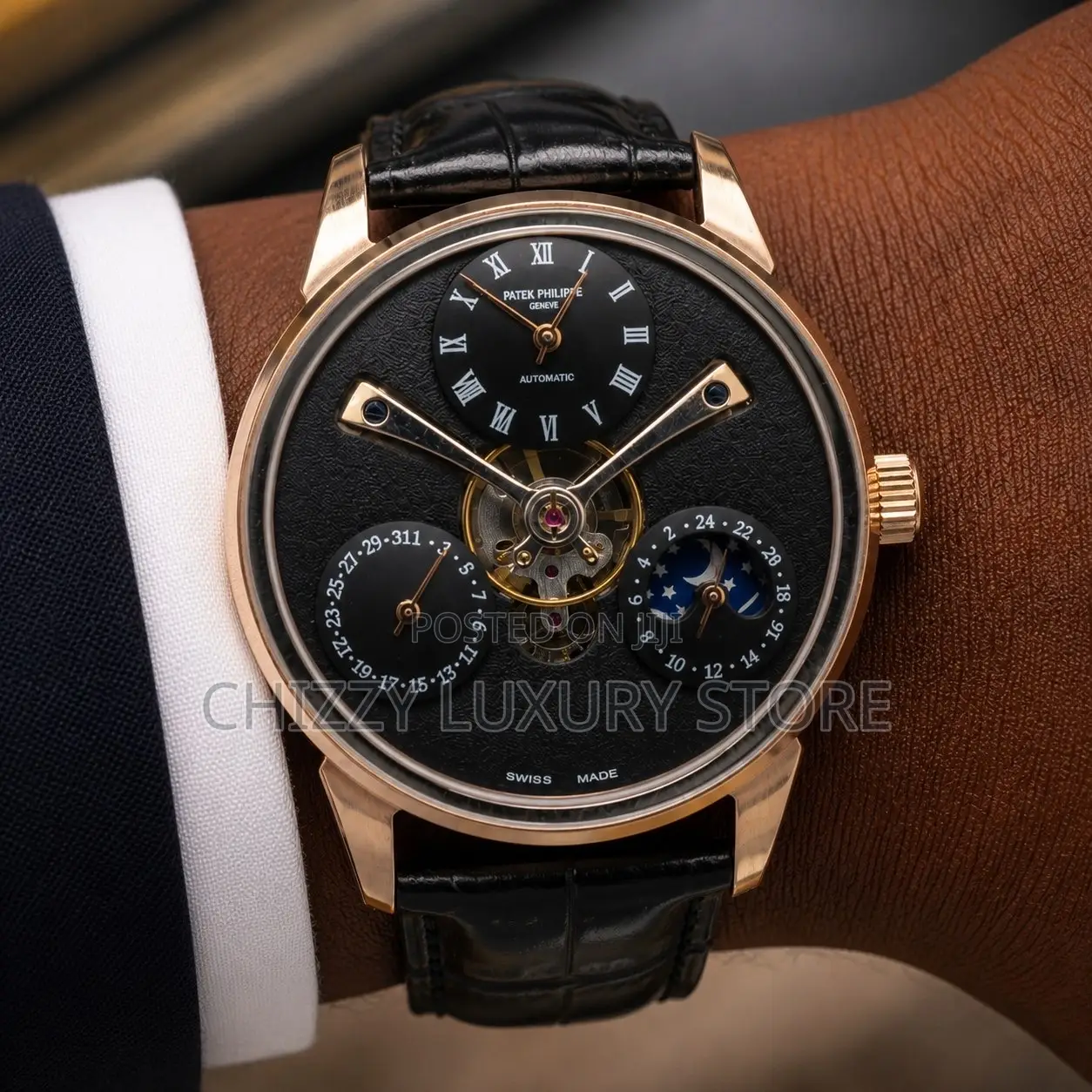 Patek Philippe Quality Luxury Men Automatic Engine Wristwatch