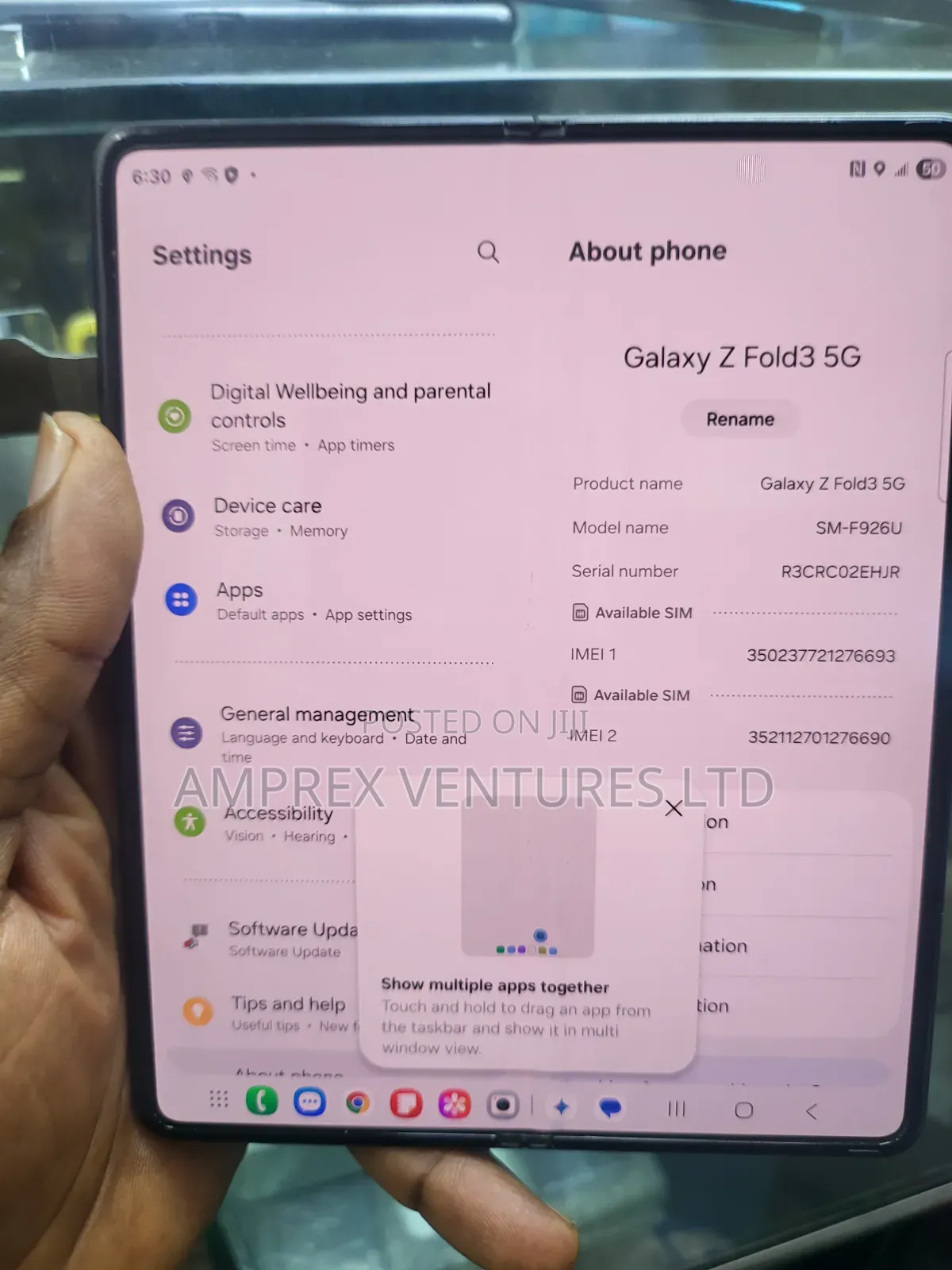 Samsung Galaxy Z Fold 3 256 GB Black