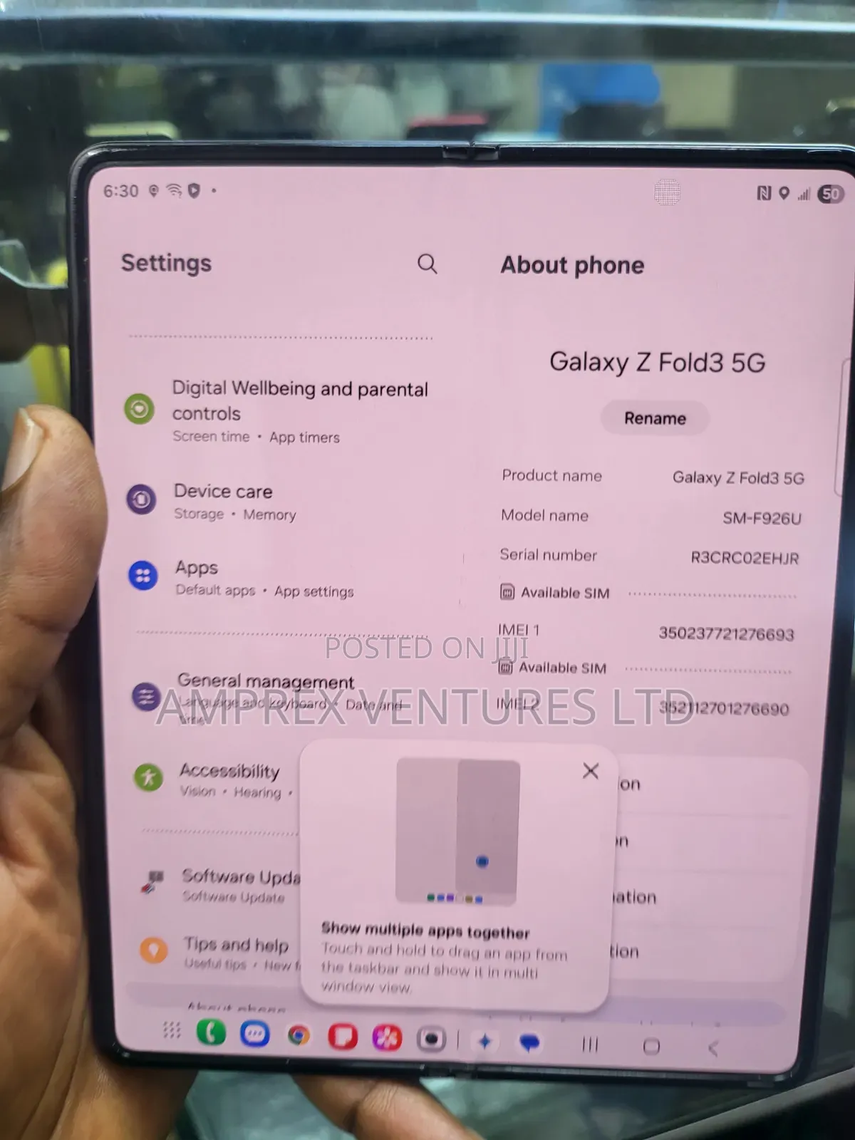 Samsung Galaxy Z Fold 3 256 GB Black