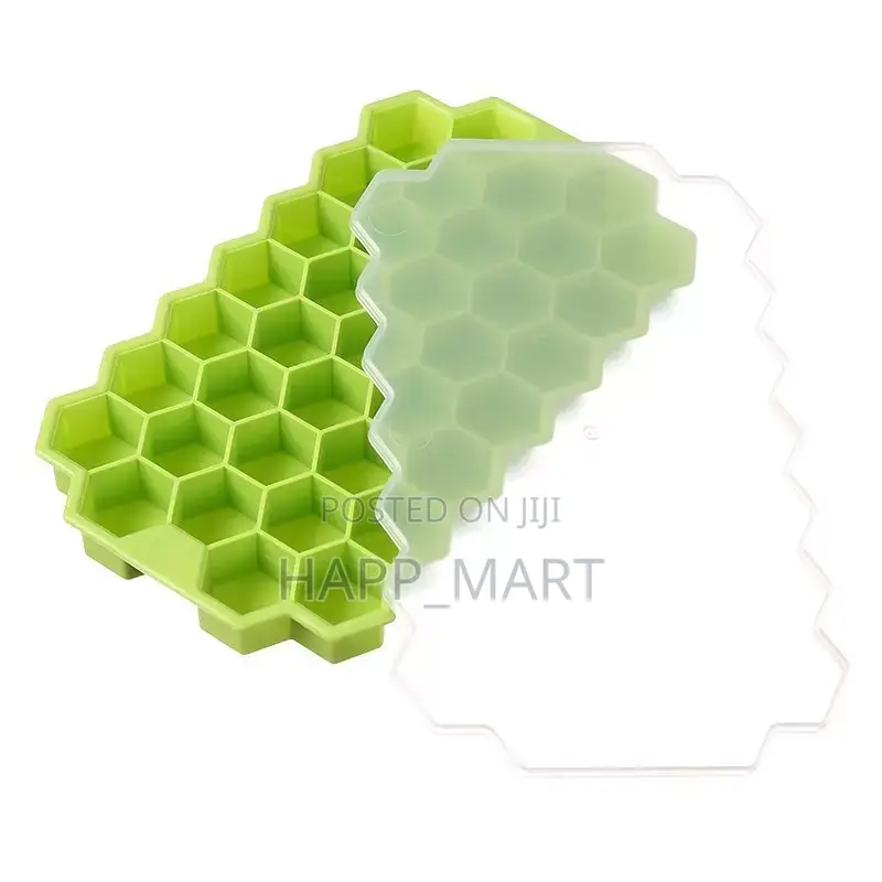 37-Grid Silicone Ice Cube Tray With Lid
