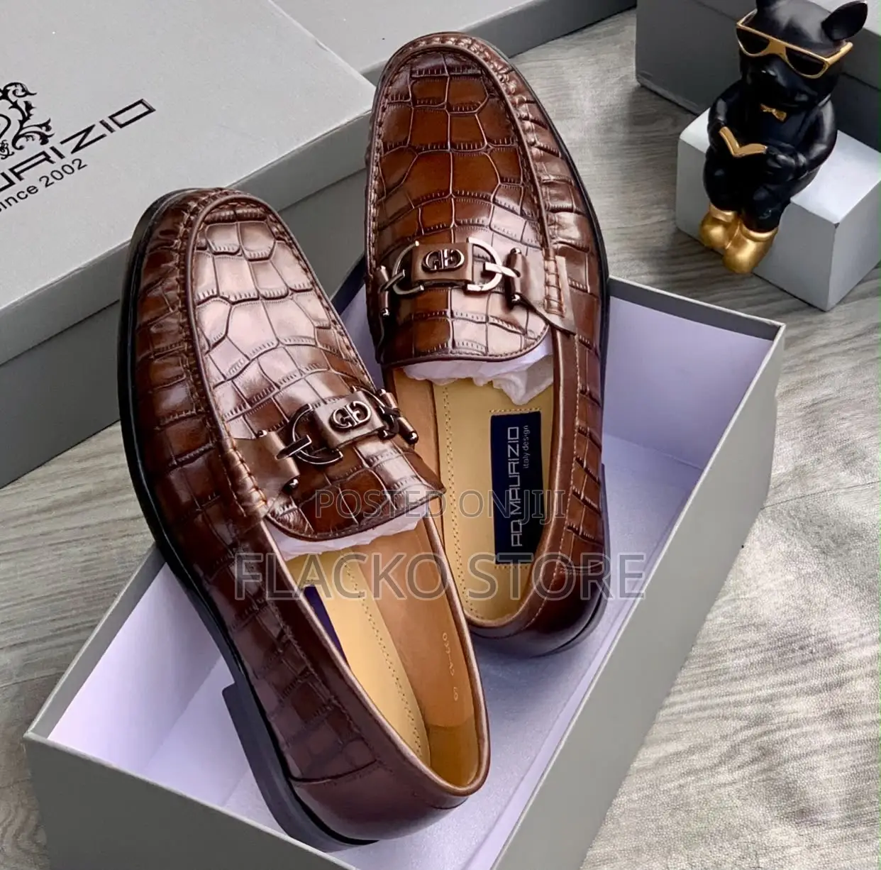 Original Ad Maurizio Croc Leather Shoes