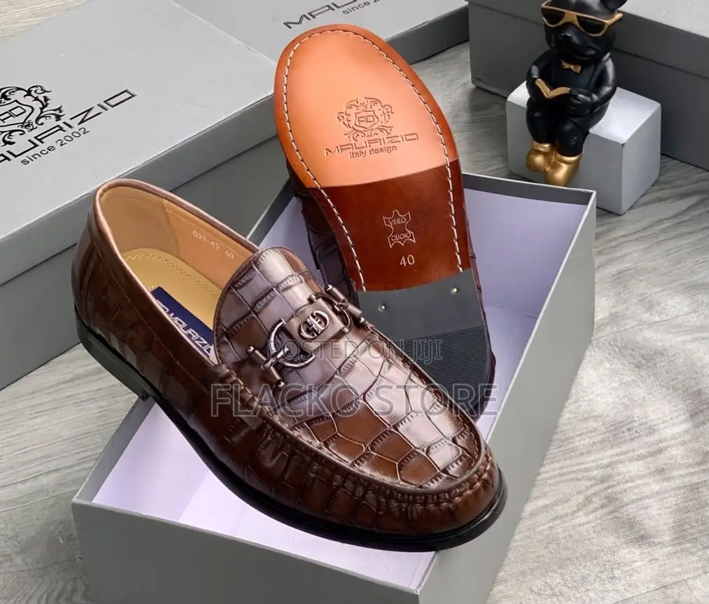 Original Ad Maurizio Croc Leather Shoes