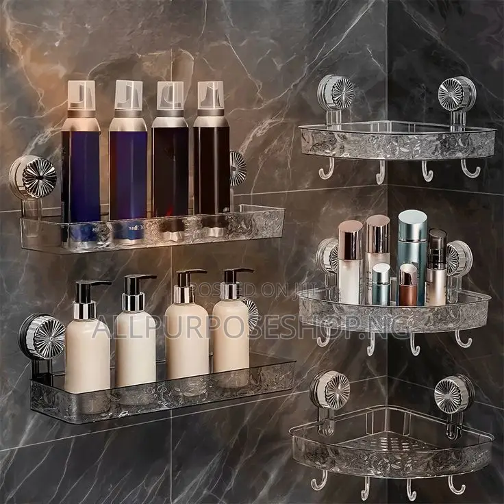 Acrylic Corner and Straight Shape Toilet Shelf