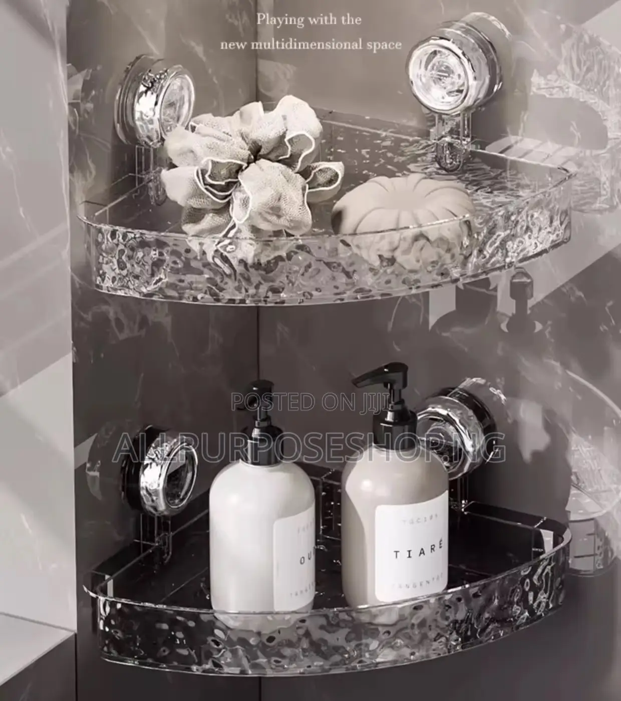 Acrylic Corner and Straight Shape Toilet Shelf