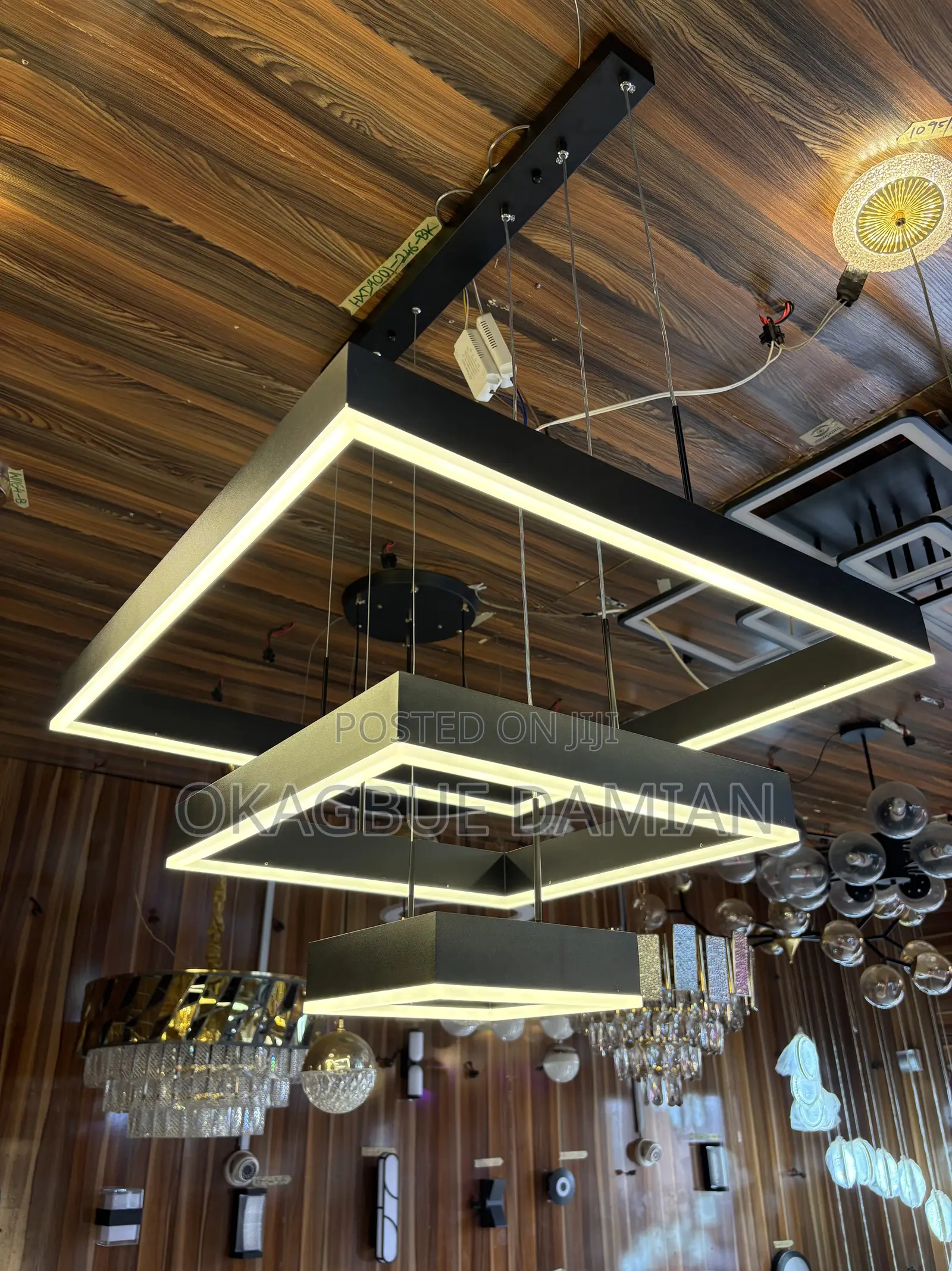 Black 3- Tier Luxury Dropping Chandelier