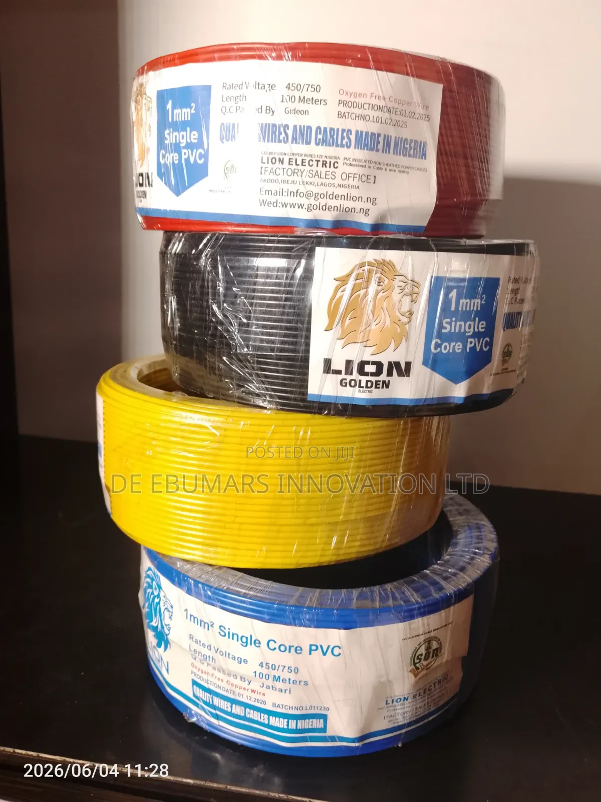 1mm2 Single Core PVC