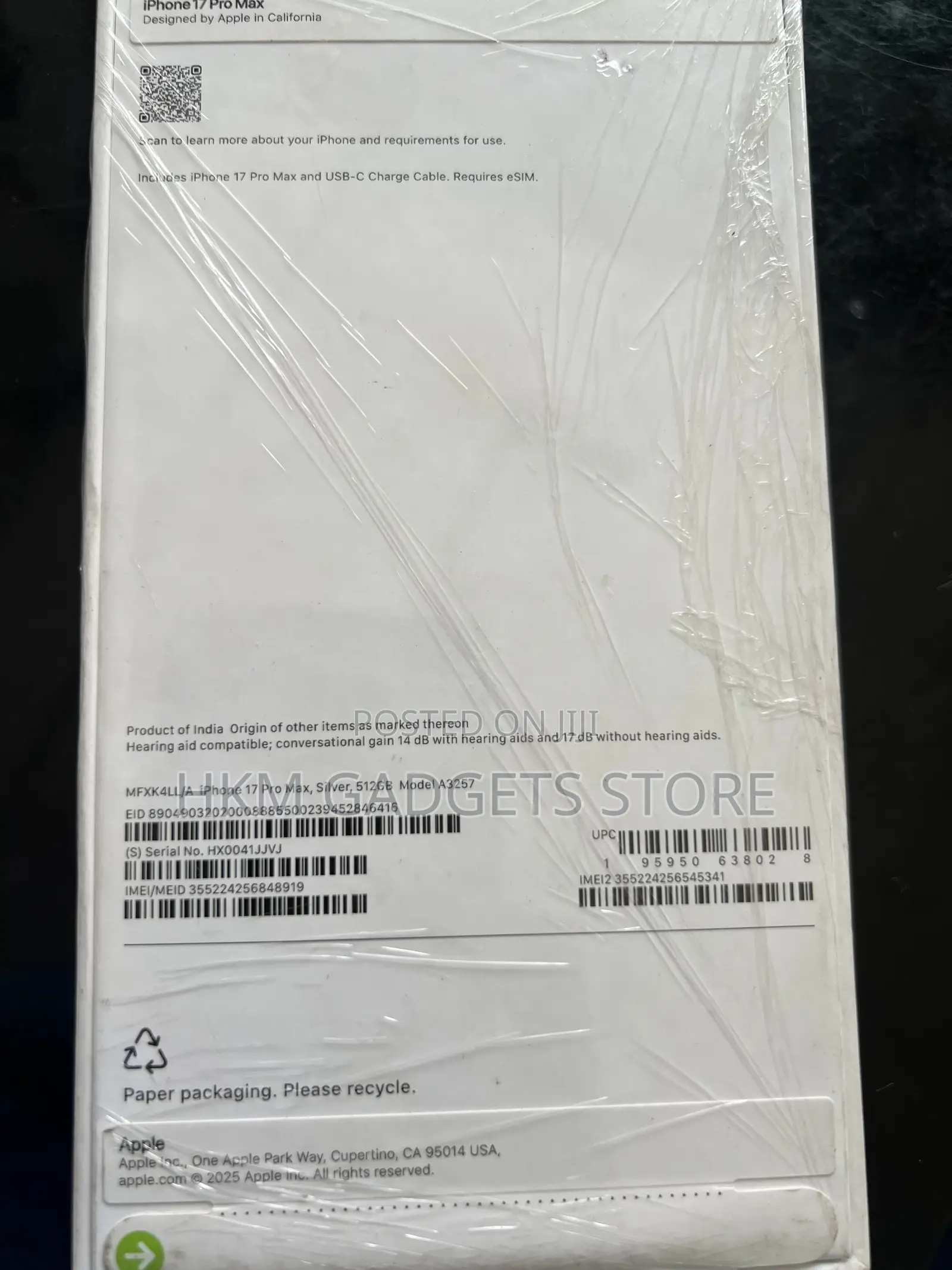 New Apple iPhone 17 Pro Max 512 GB Silver