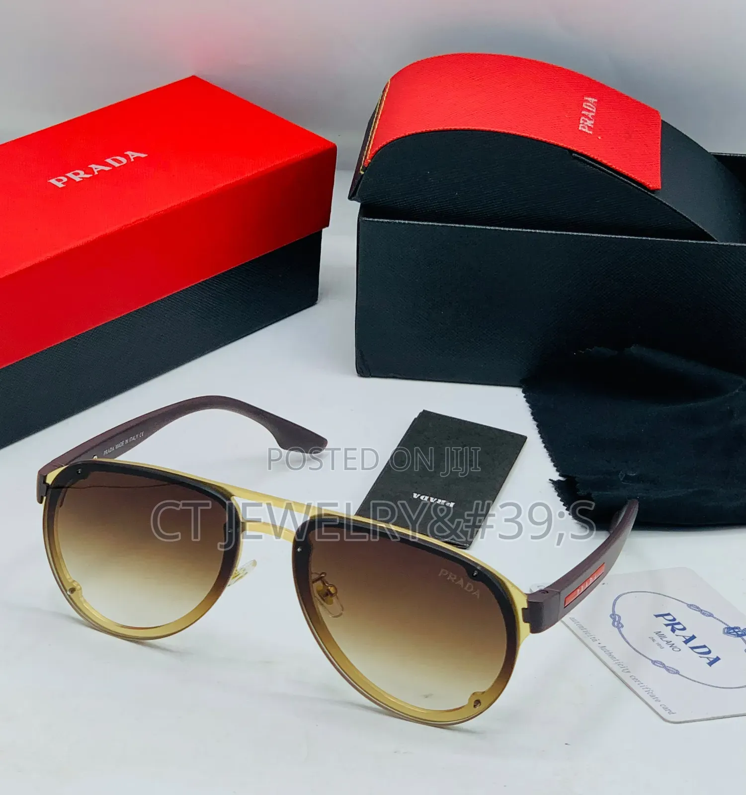 Luxury Prada Sunglasses, Black Frame for the Fashionable