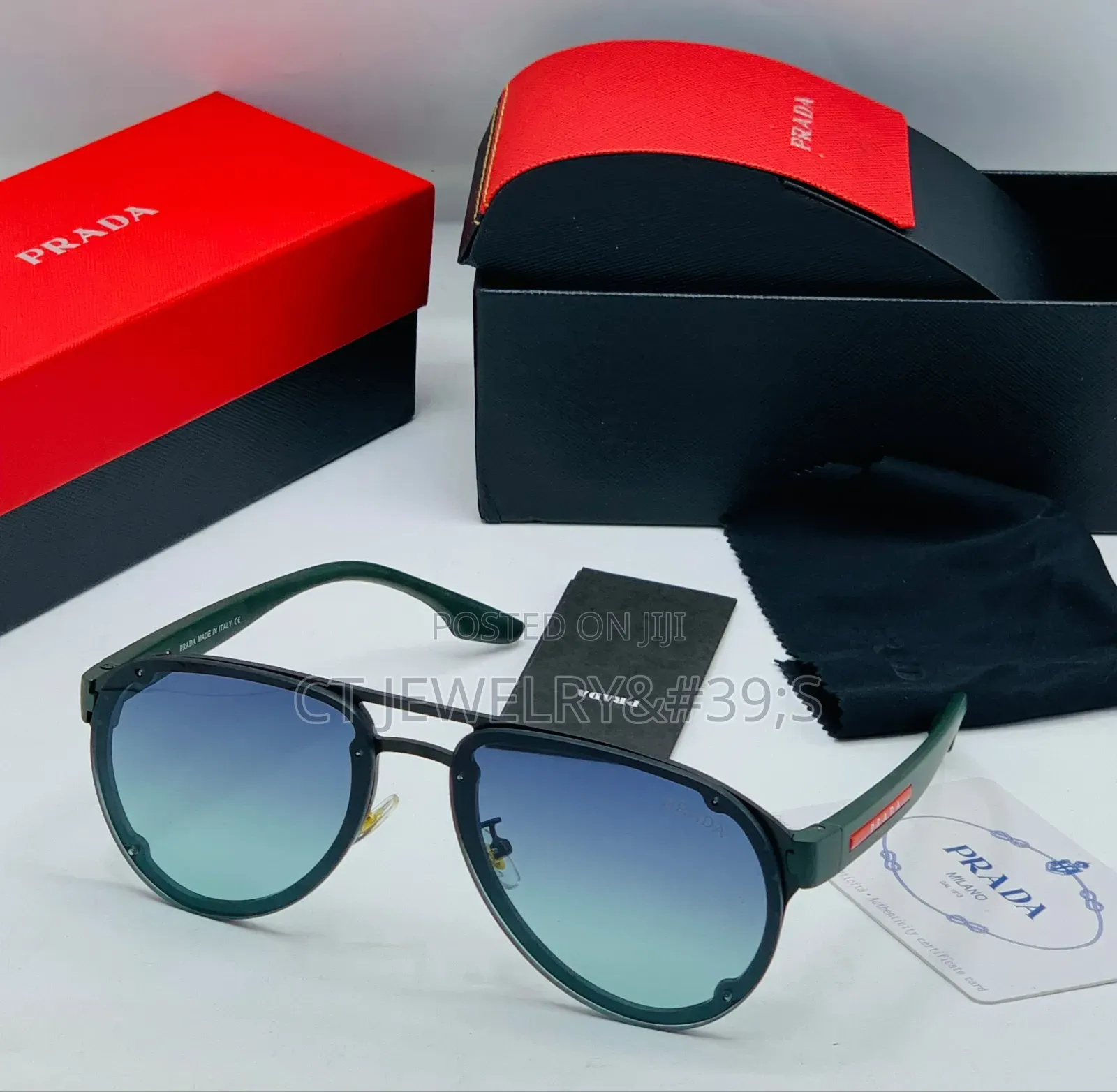 Luxury Prada Sunglasses, Black Frame for the Fashionable