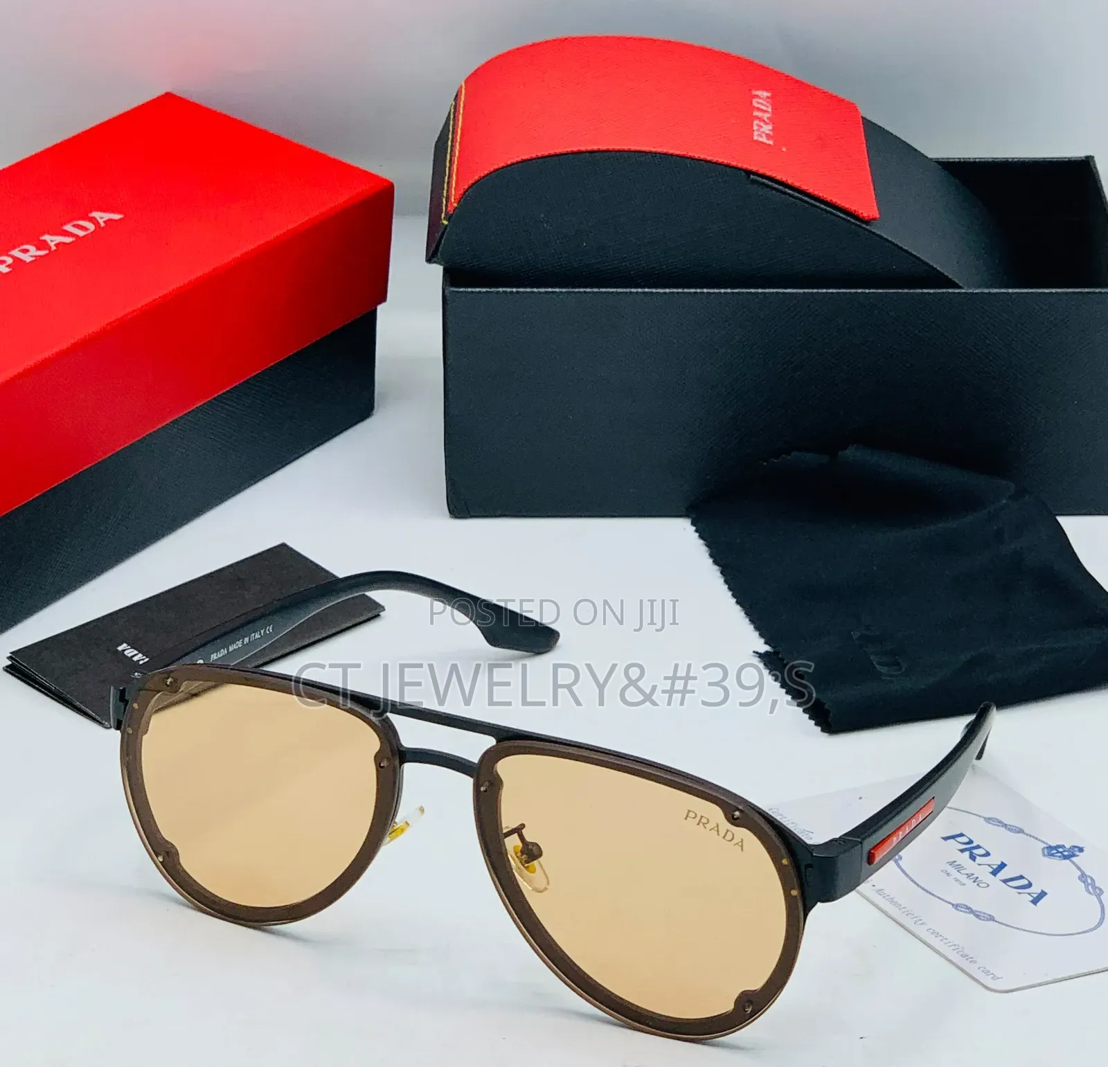 Luxury Prada Sunglasses, Black Frame for the Fashionable