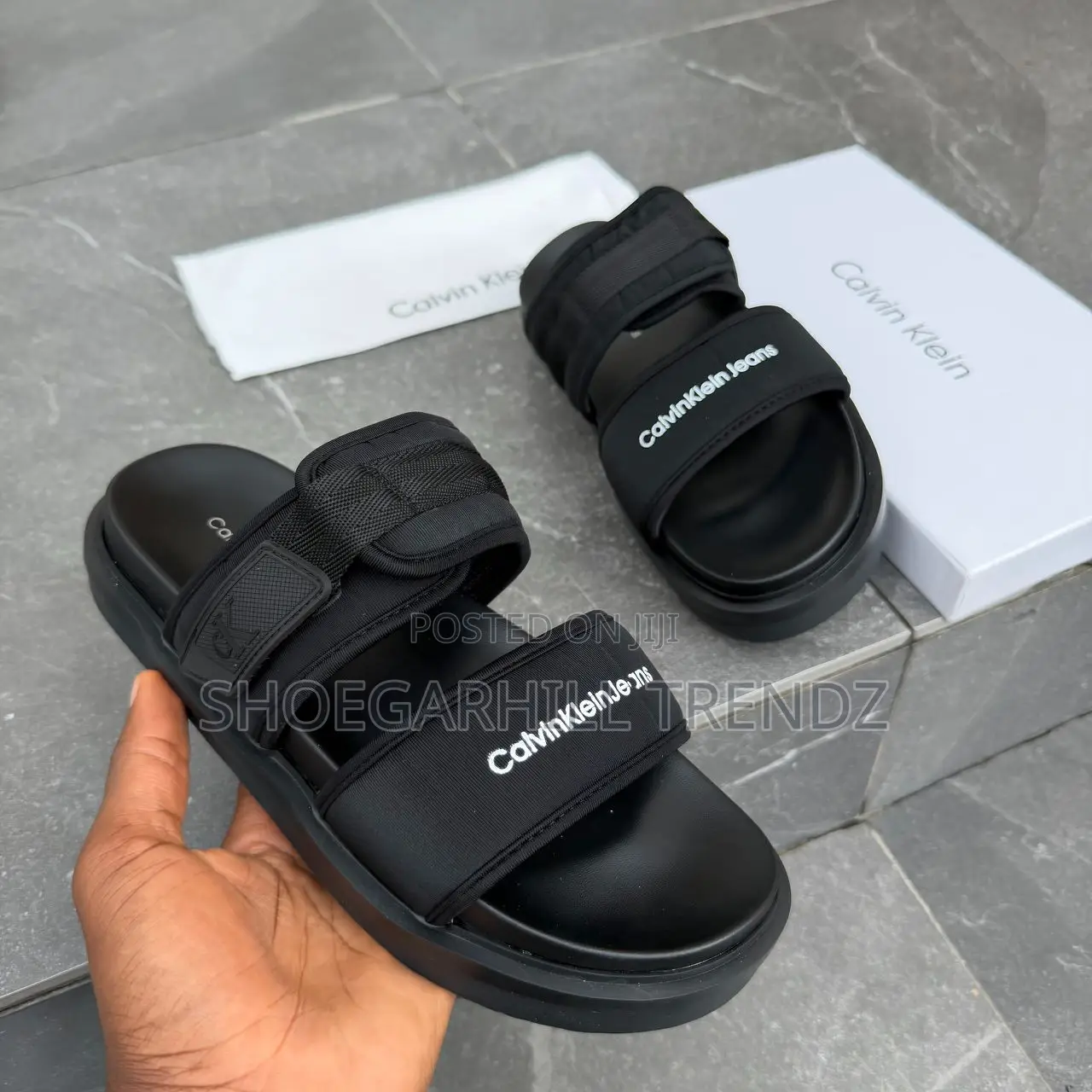 Ck Classic Double Band Palm Slippers – Refined Style