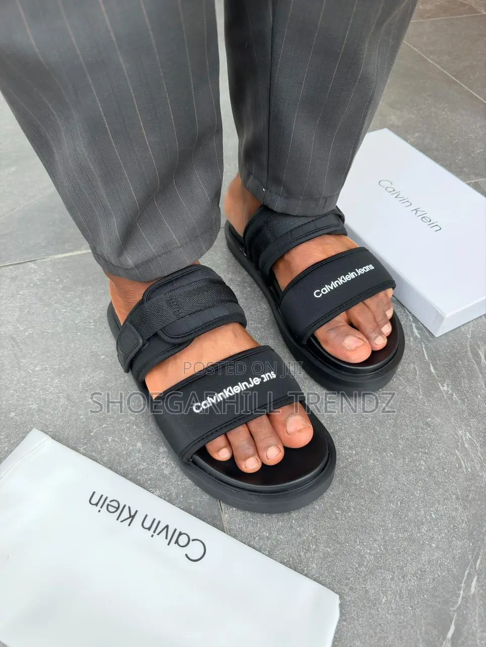Ck Classic Double Band Palm Slippers – Refined Style