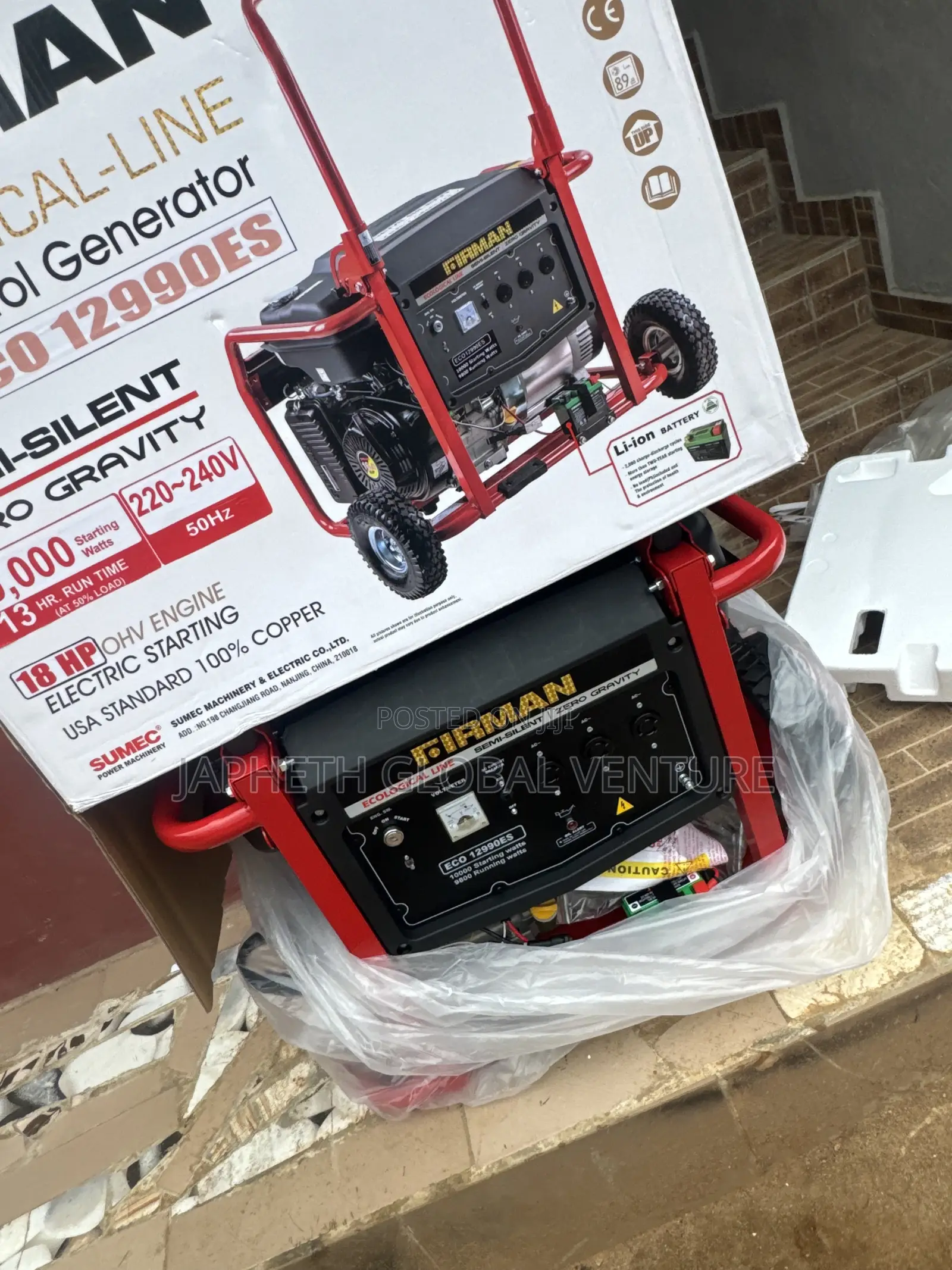 Brand New Firman Eco 12990es Petrol Generator 10kva