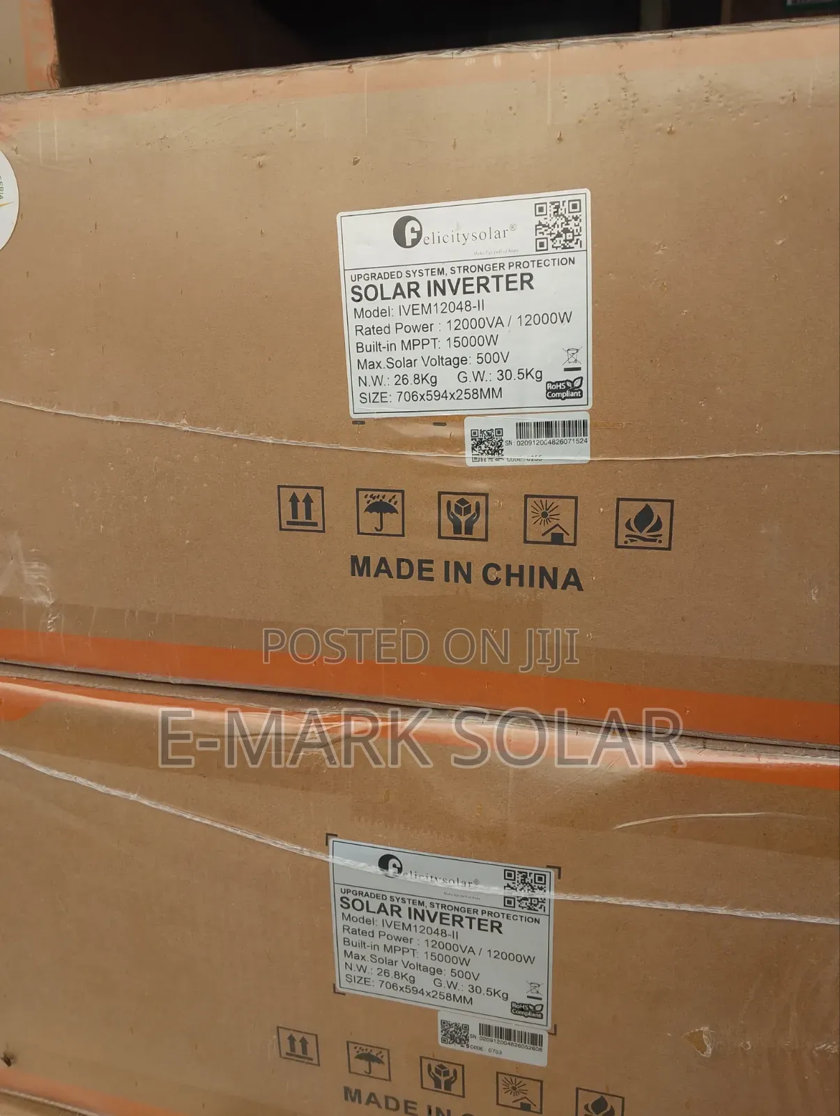 Brand New 12kva 48v Felicity Hybrid Solar Inverter Available at E-Mark