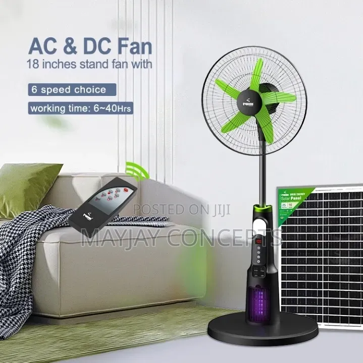 Iwin 18" Solar Rechargeable Fan With Mosquito Killer-●Solar Panel
