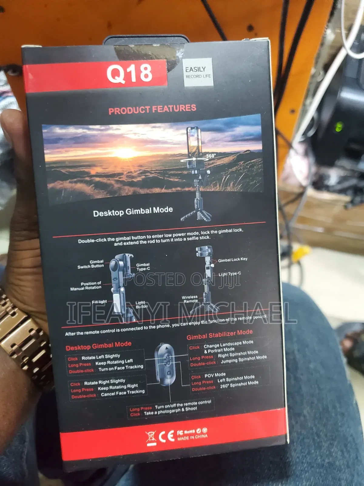 Q18 360° Rotating Desktop Tripod