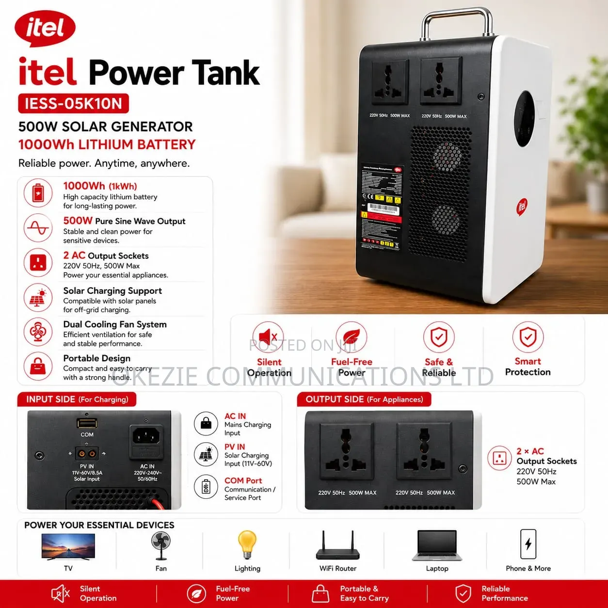 Itel Power Tank, All-in-One Portable Inverter