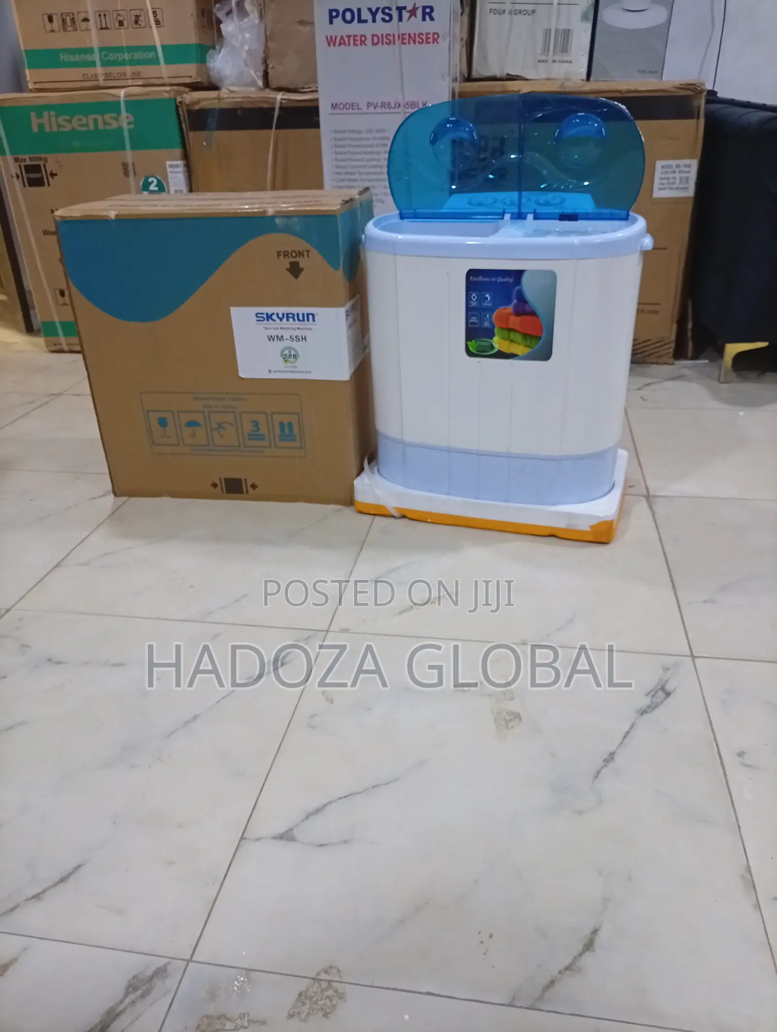 Skyrun 5kg Compact Washer With Powerful Spin and Excellent Fabric Care