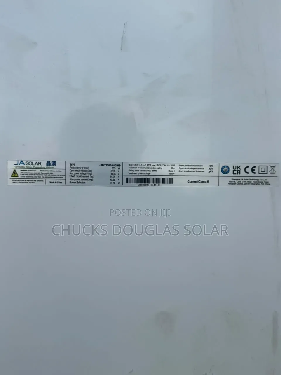 Ja Solar 600w Half-Cut Monofacial Solar Panel