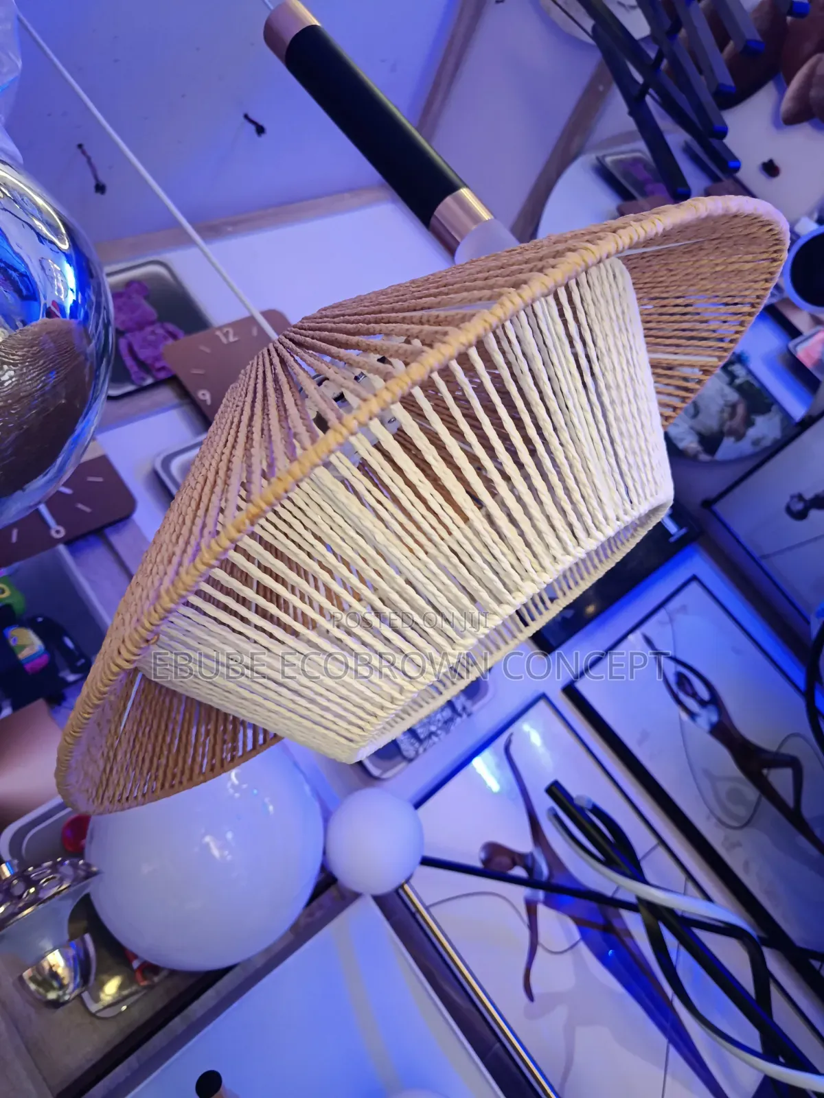 Bamboo Rattan Pendant Lamp Minimalist Boho Woven Interior Lightings