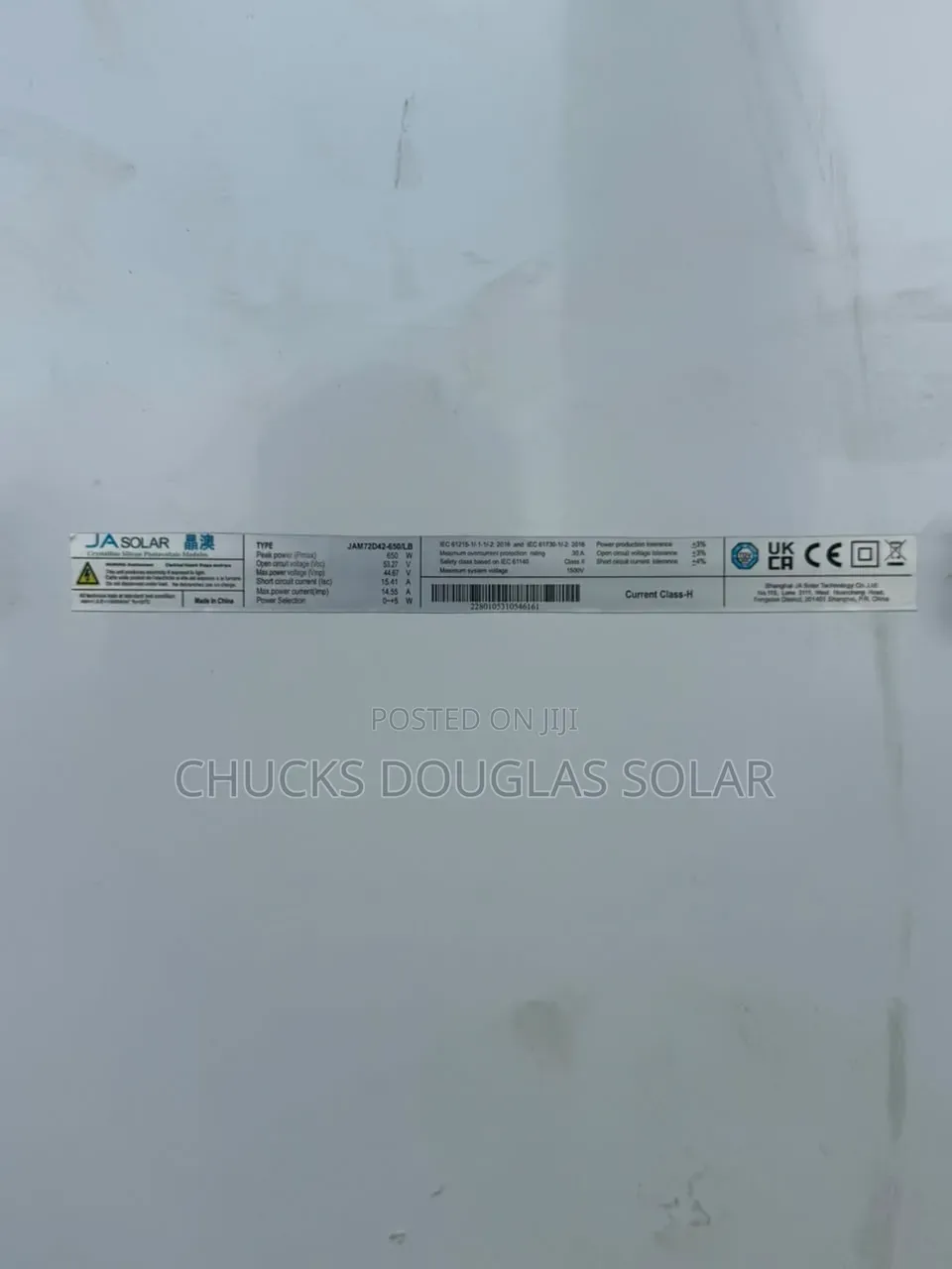 Ja Solar 650w Half Cut Monofacial Solar Panel