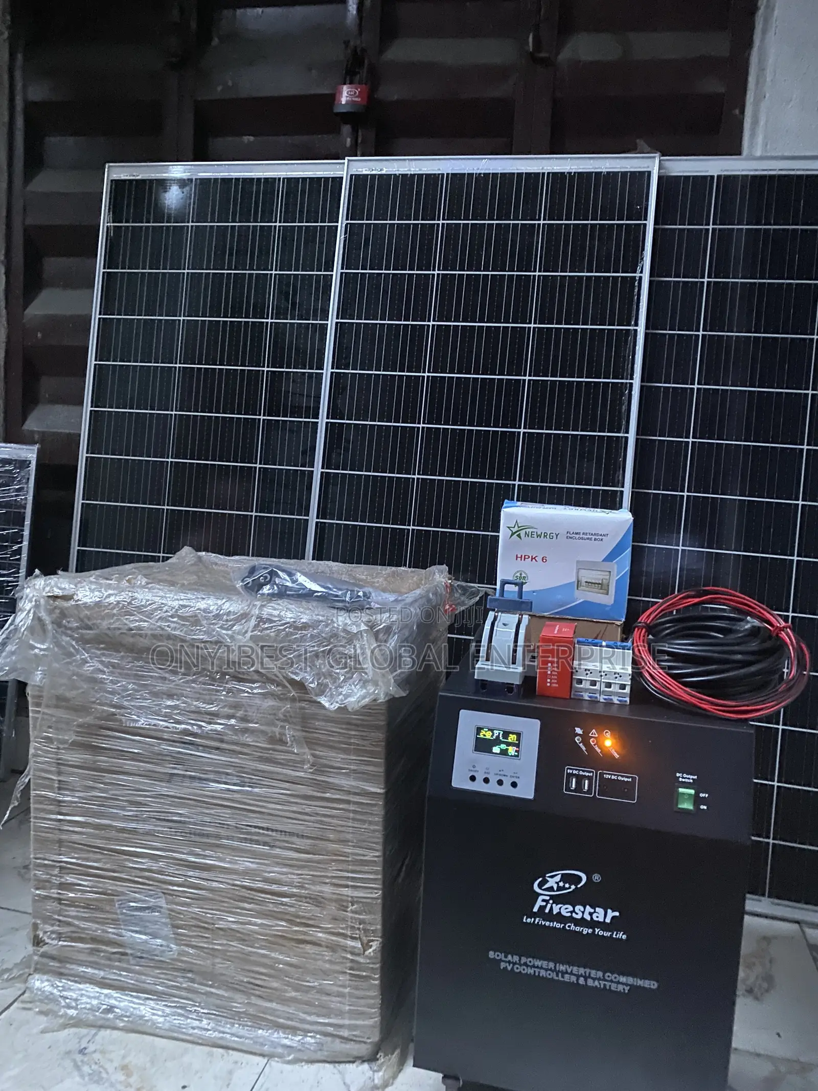 Industrial Five Star Solar Generator With 3unit of 300watts Panels