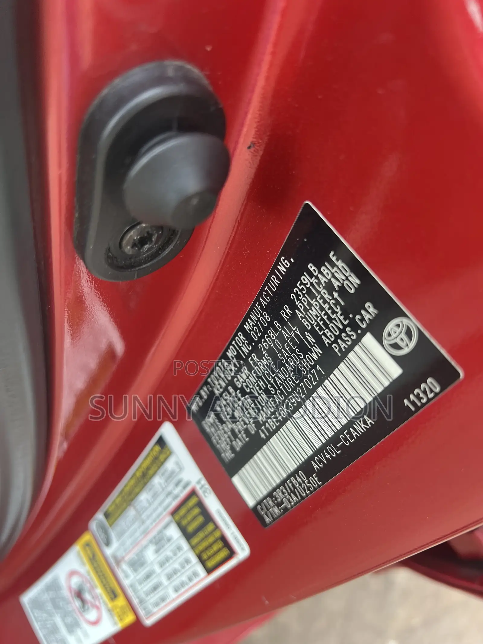 Toyota Camry LE 4dr Sedan (2.4L 4cyl 5A) 2009 Red