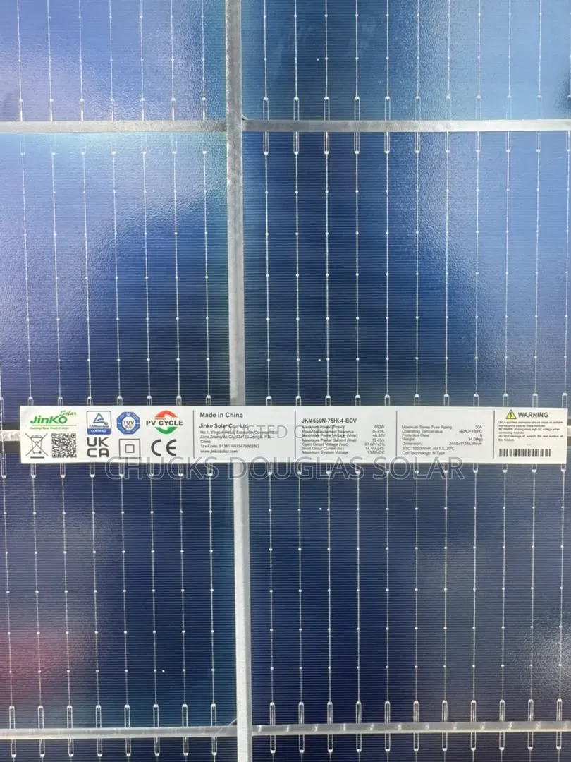 Jinko Solar 650w Mono-Bifacial (N-Type Double Sided) Solar Panel