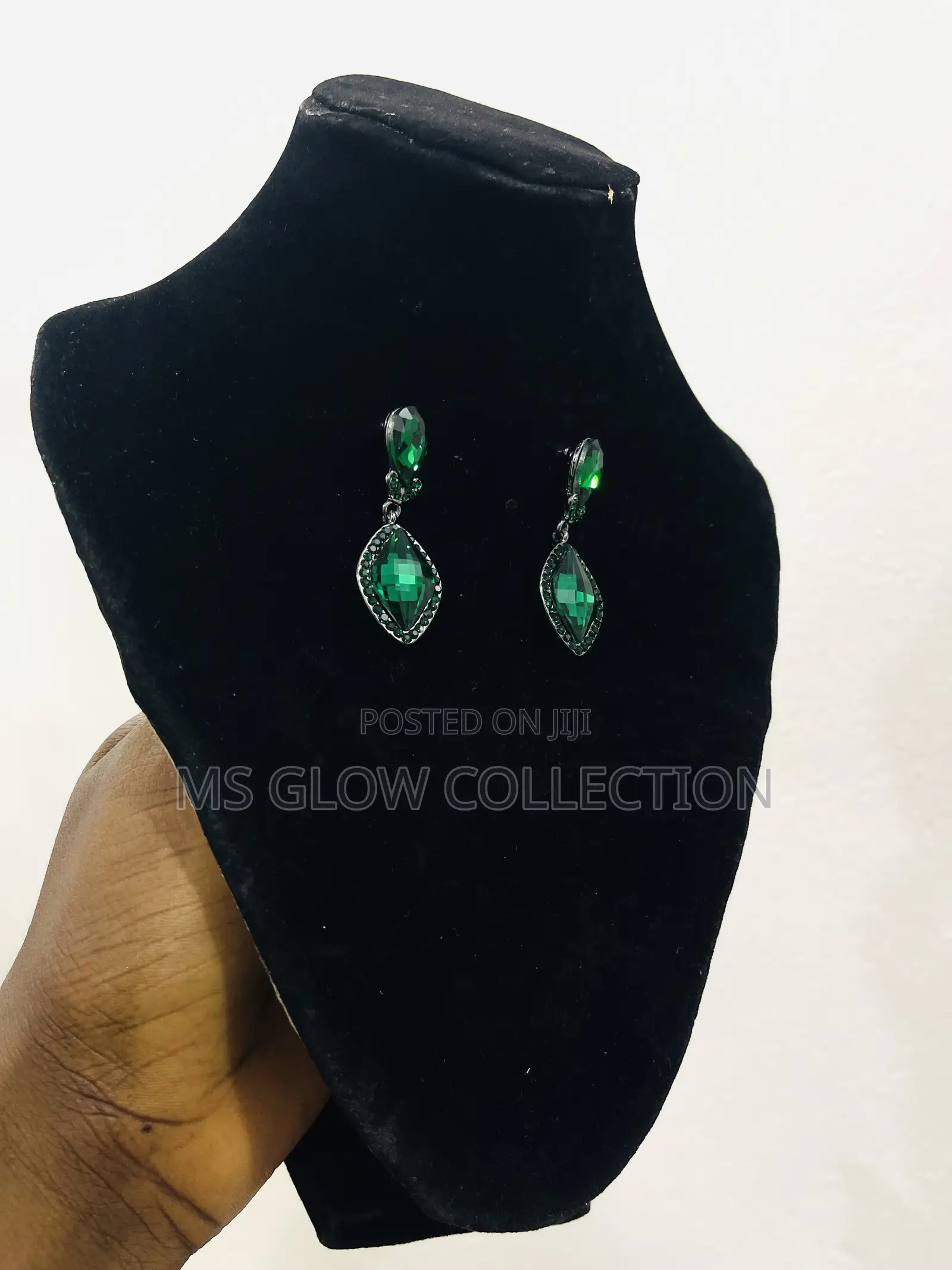 Elegant Green Gemstone Earrings