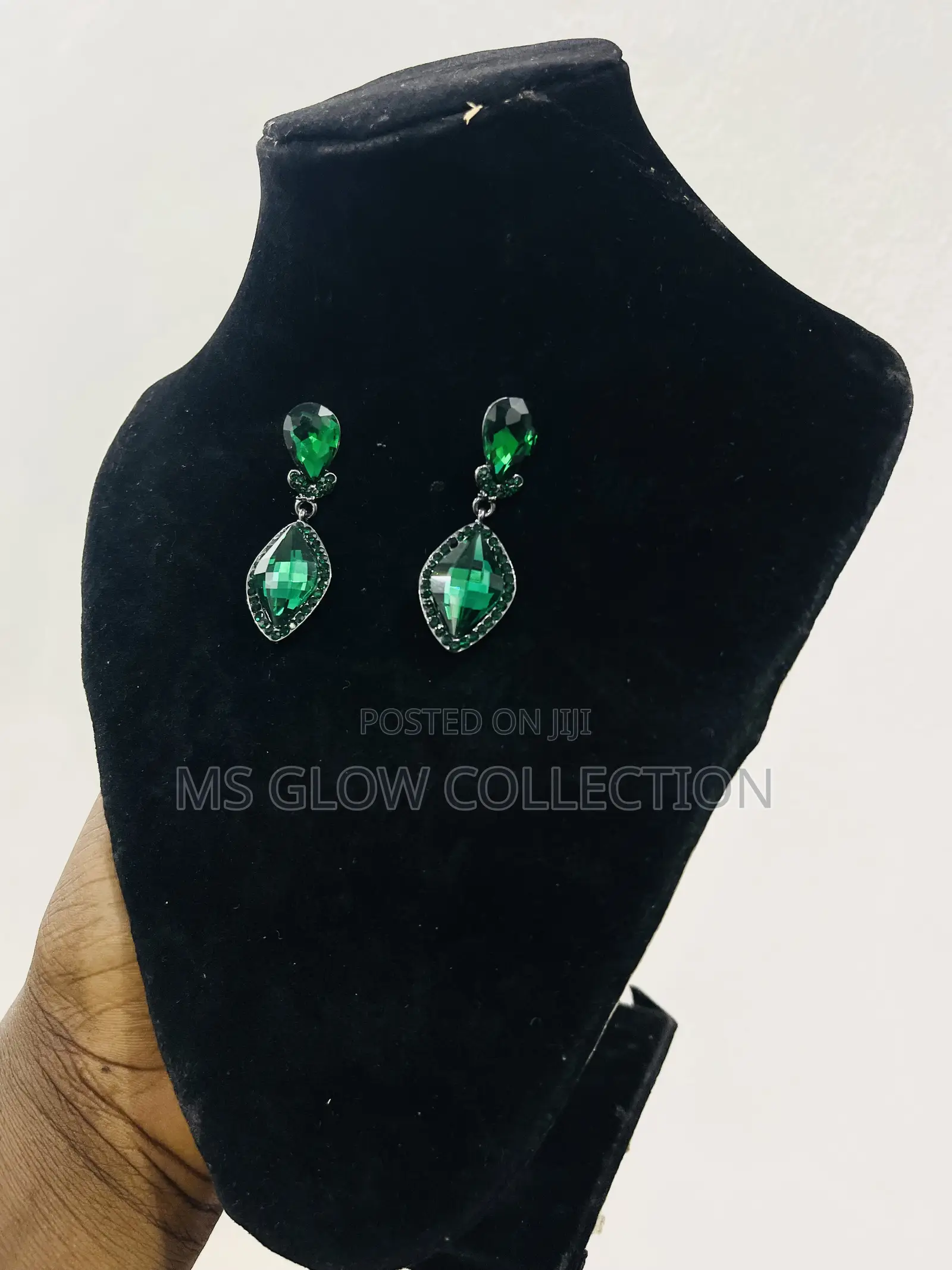 Elegant Green Gemstone Earrings