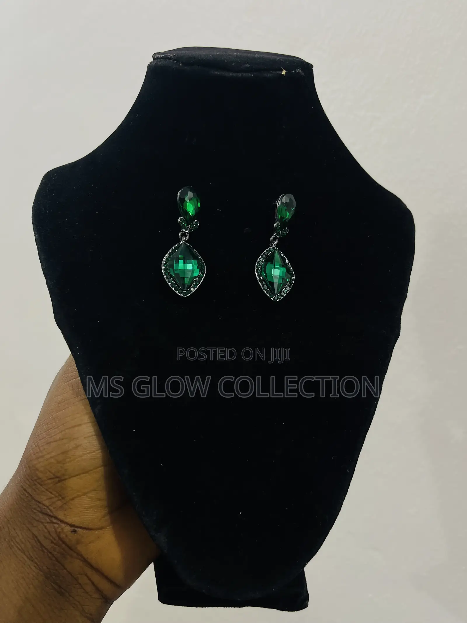 Elegant Green Gemstone Earrings