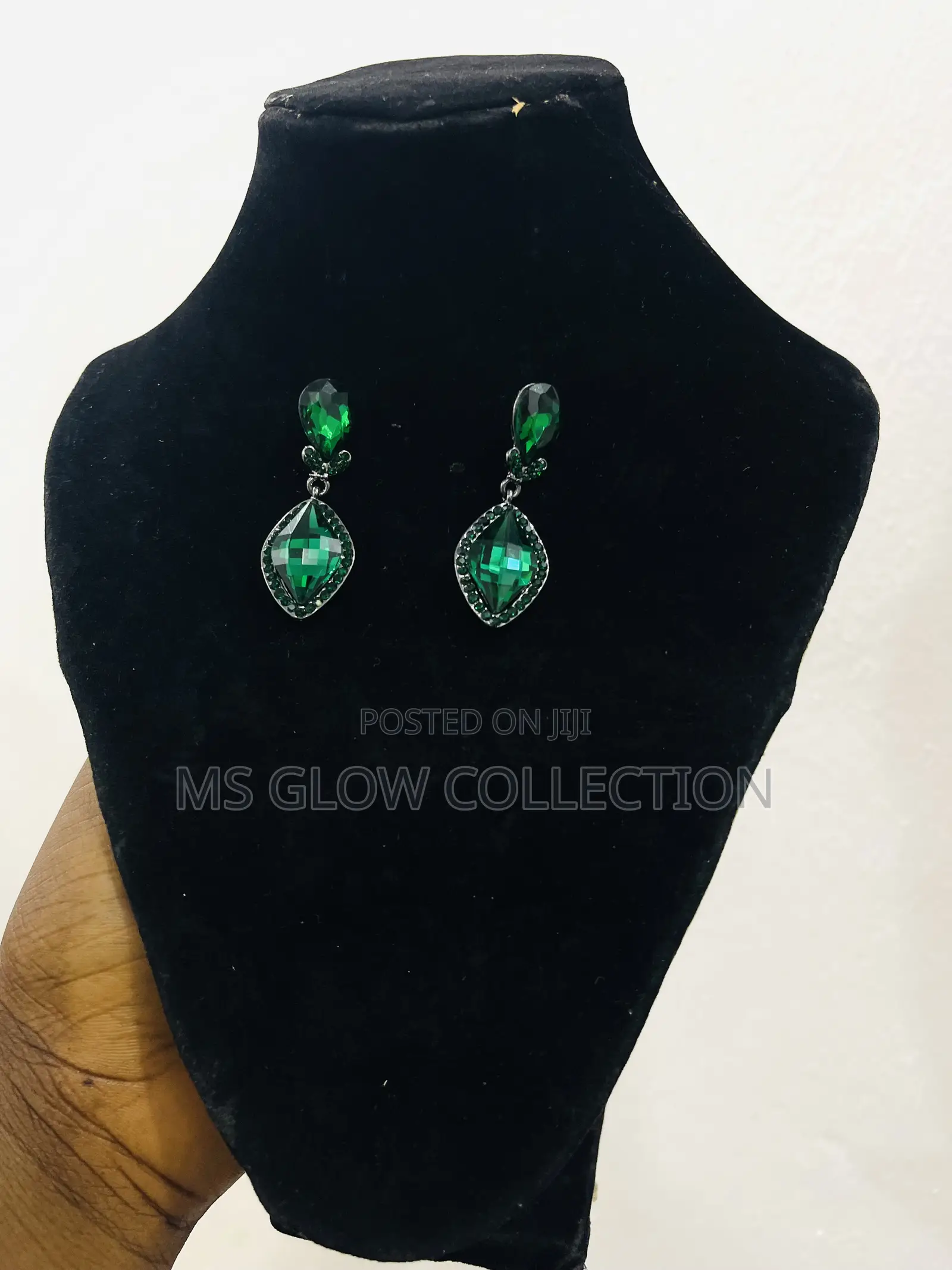 Elegant Green Gemstone Earrings