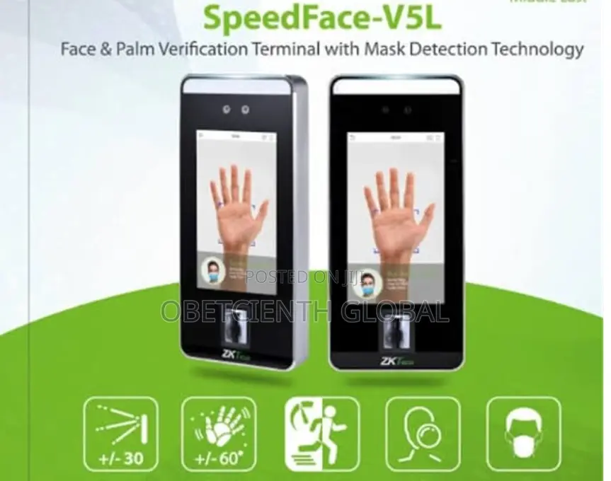 Zkteco Speedface V5l Visible Light Facial Recognition Access Control