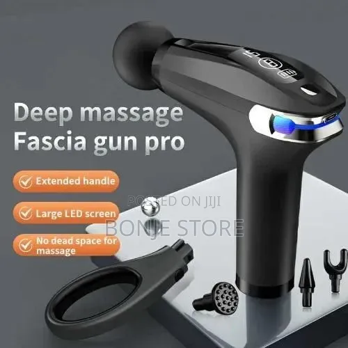 4 Head Blueidea Fascial Gun Pro Massager -Led Display, Extended Handle
