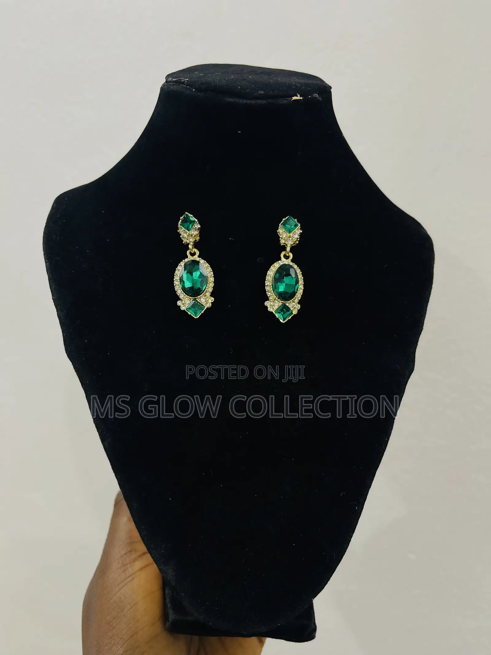 Royal Emerald Halo Earrings