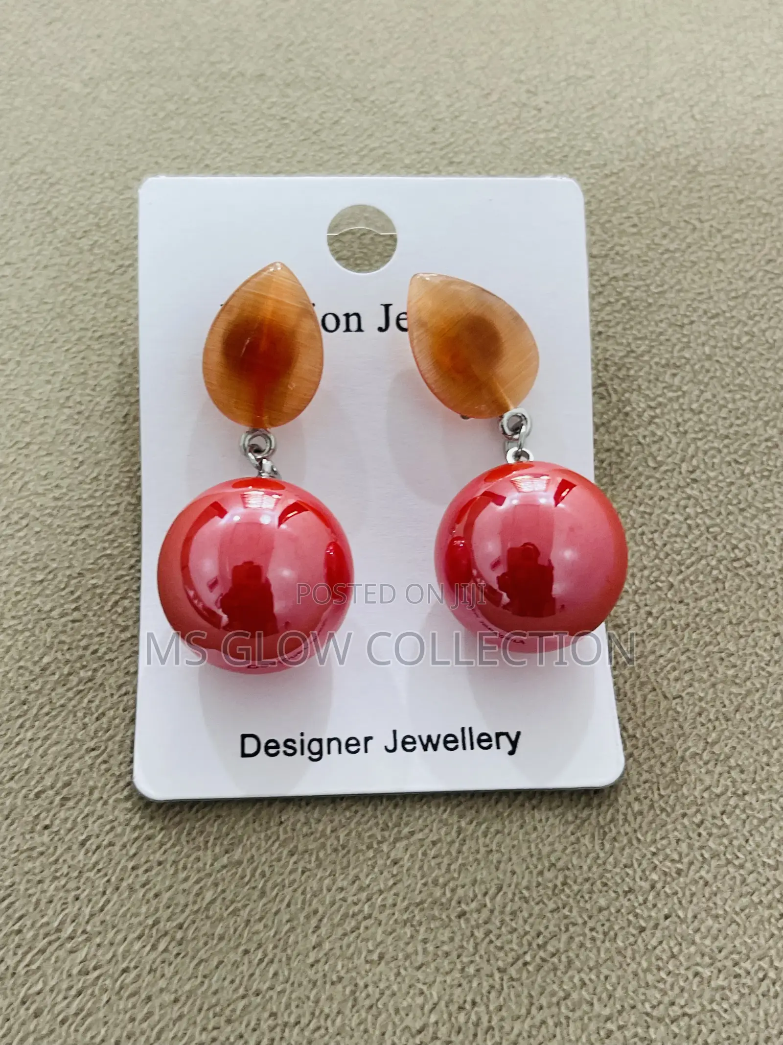 Luxury Pink Pearl Drop Earrings
