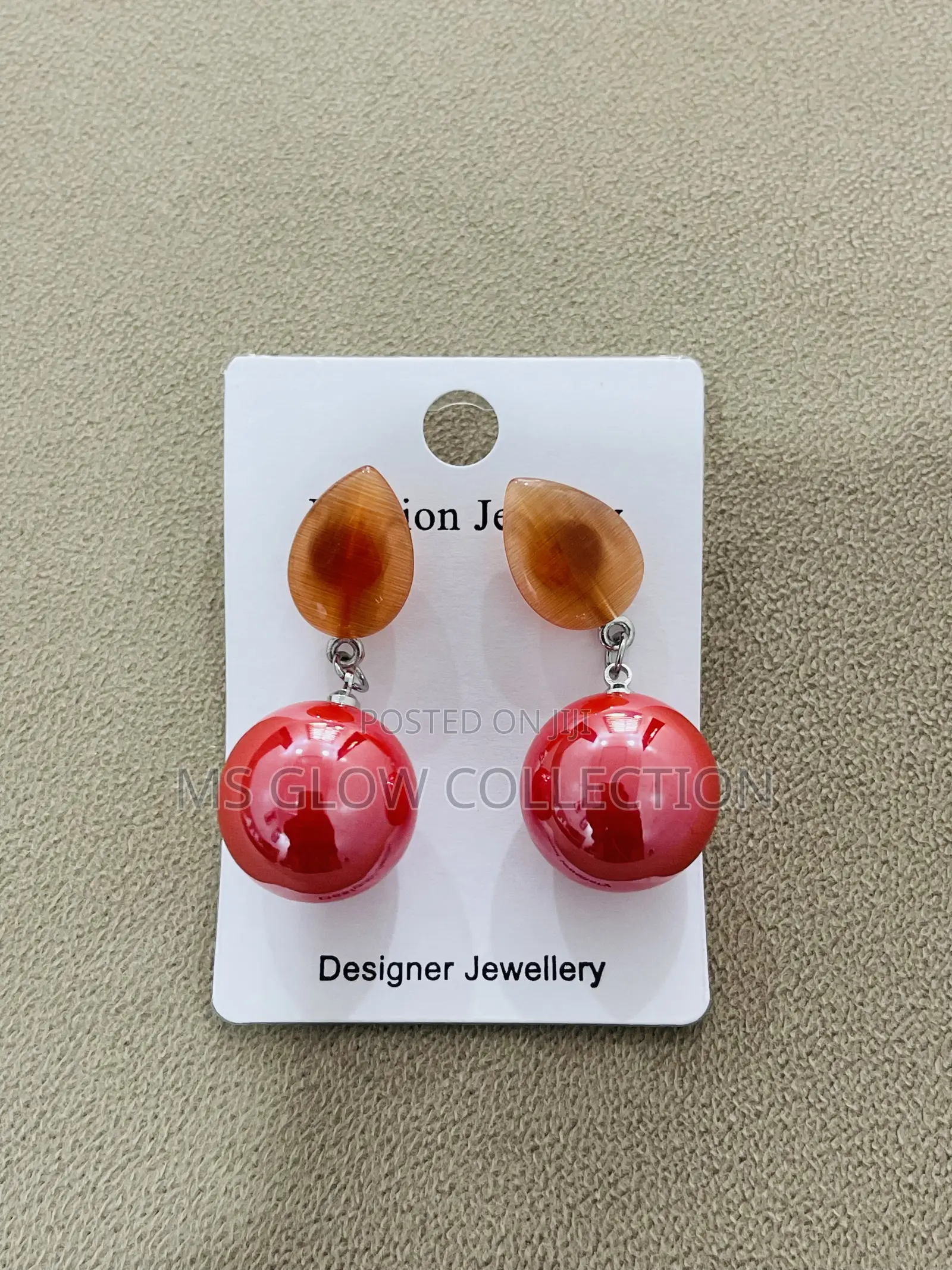Luxury Pink Pearl Drop Earrings