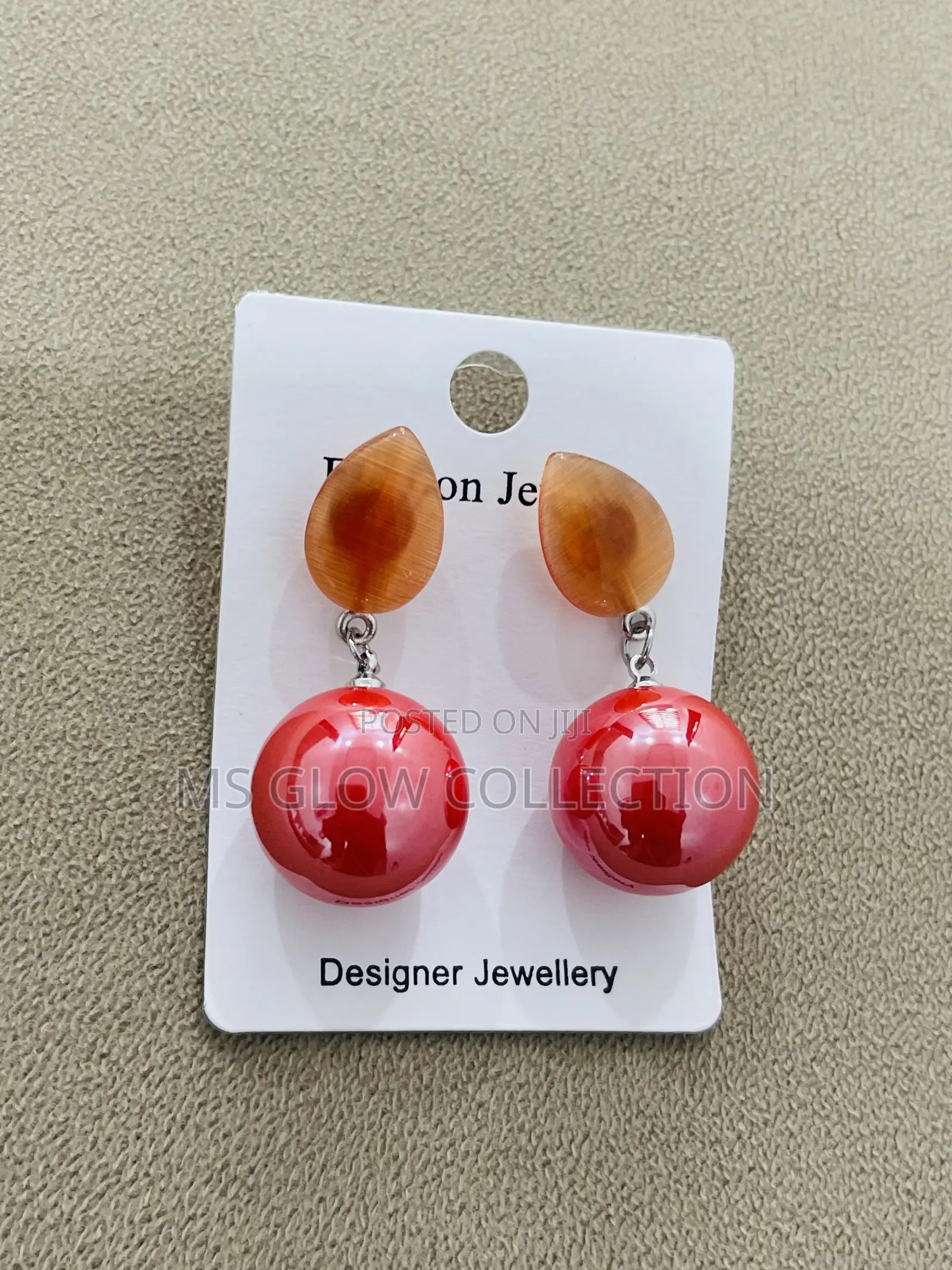 Luxury Pink Pearl Drop Earrings