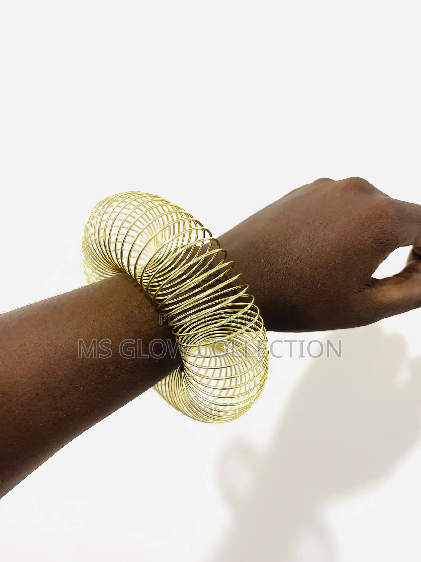 Golden Spiral Cuff Bracelet