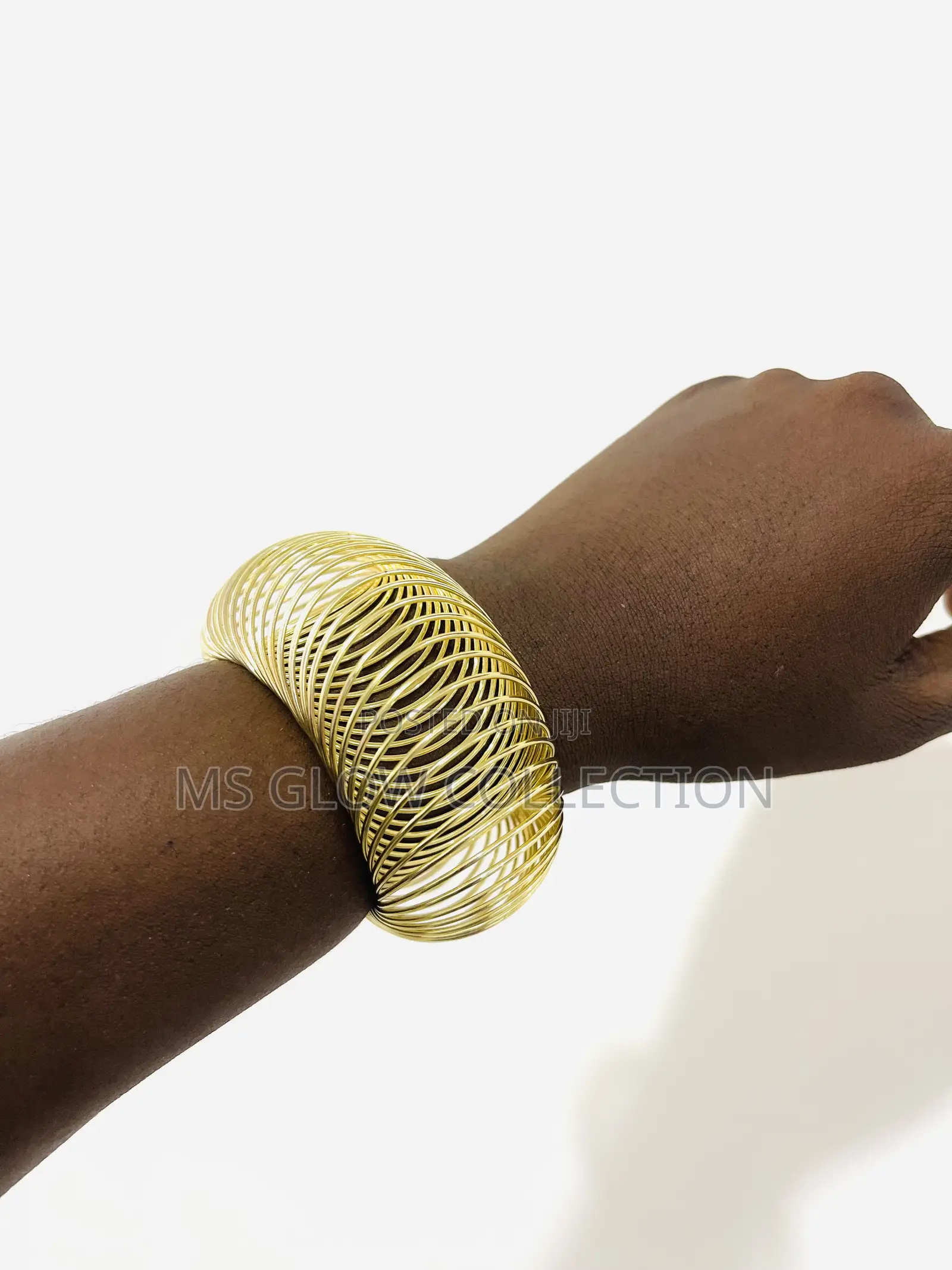 Golden Spiral Cuff Bracelet