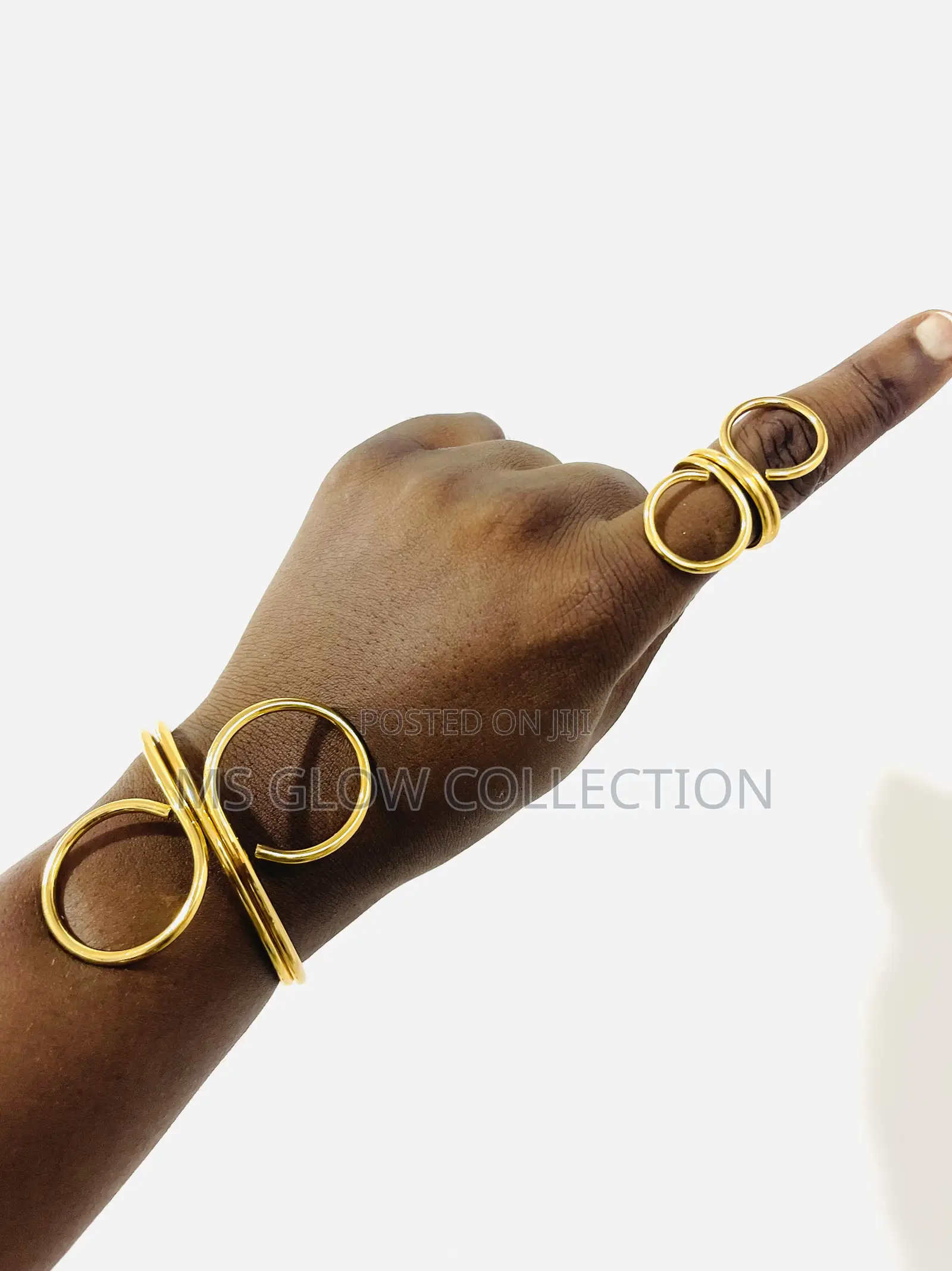Infinity Loop Bracelet Ring Set
