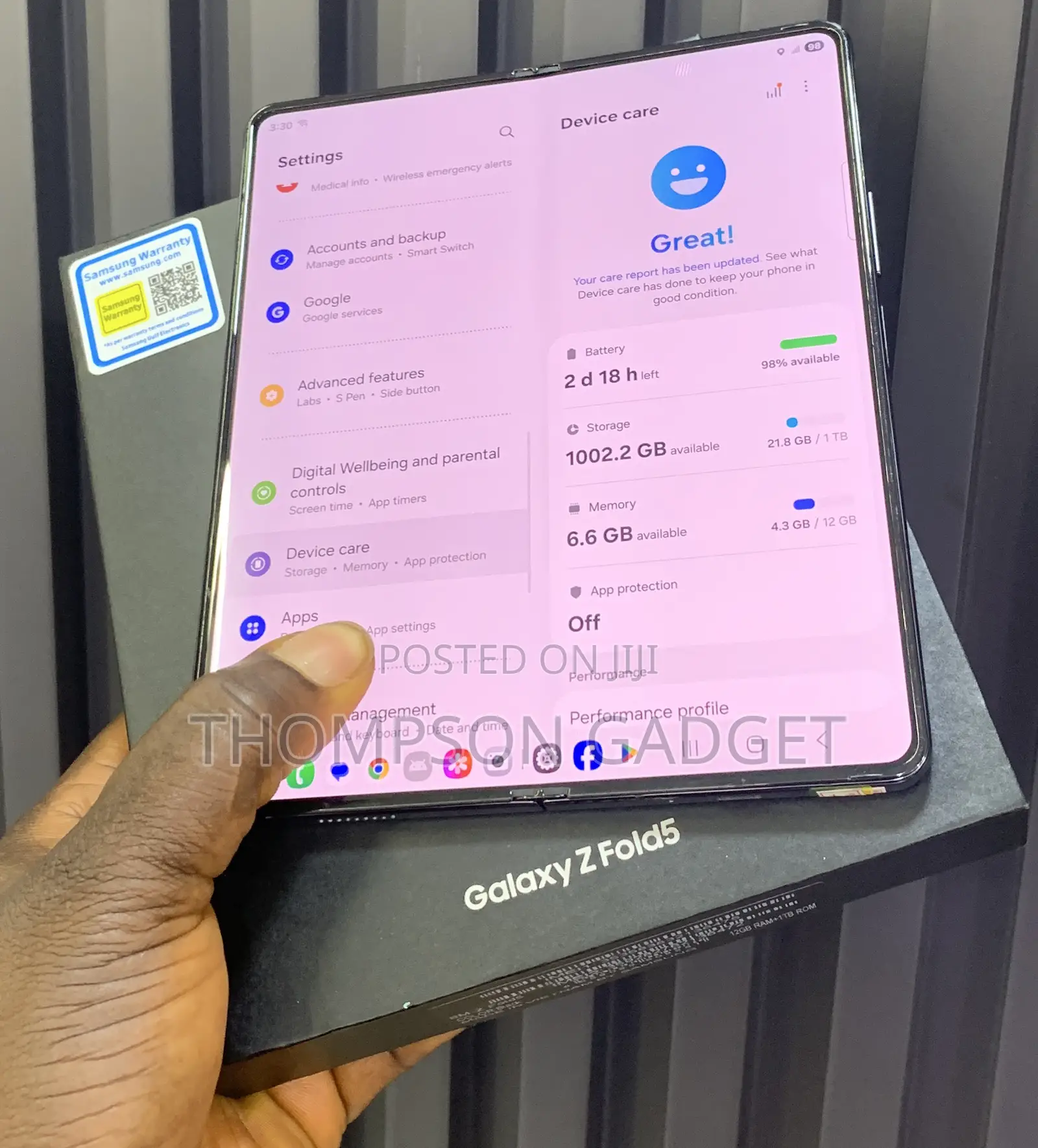 Samsung Galaxy Fold 5G 512 GB Black
