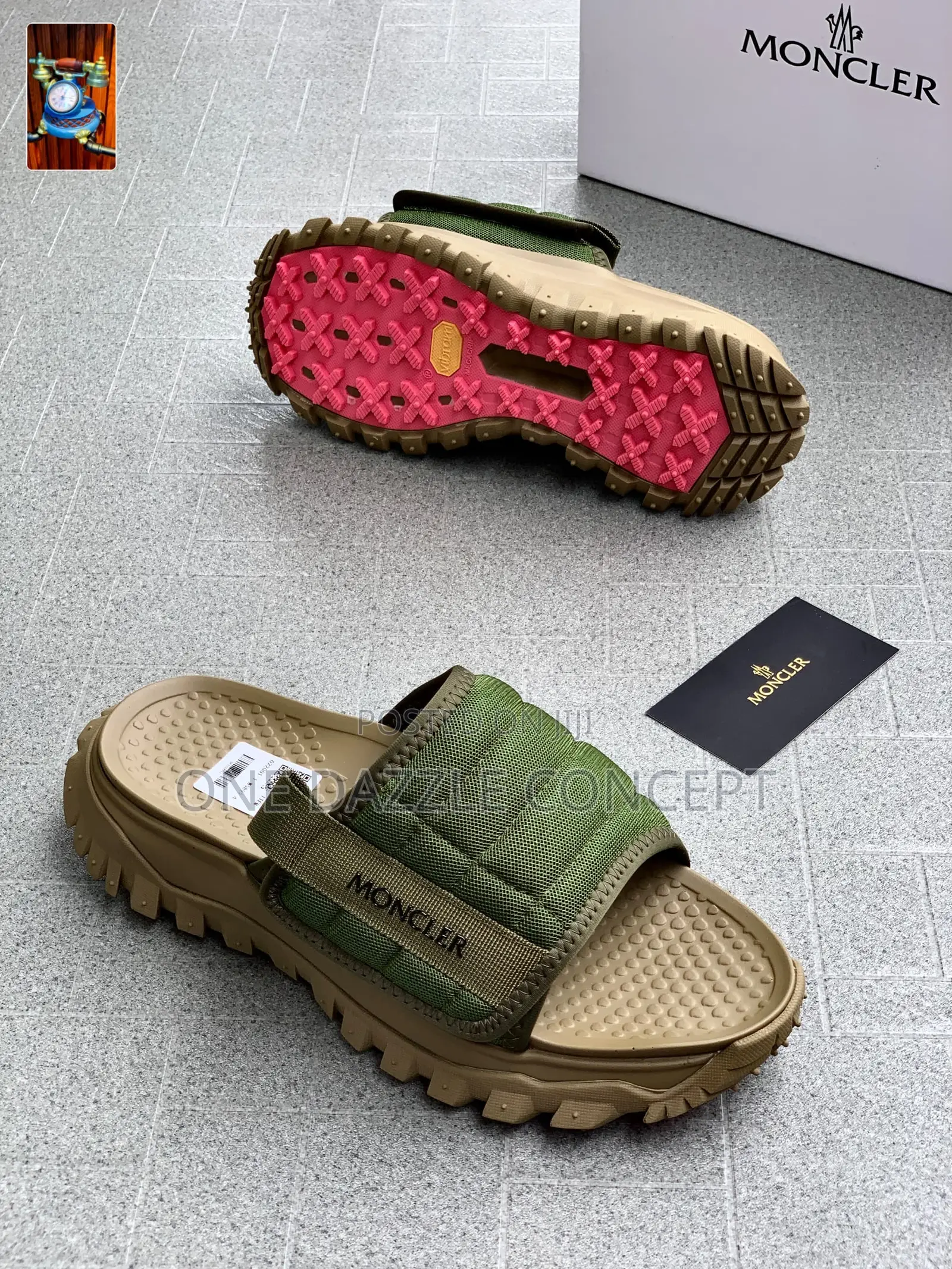 *Moncler Padded Trail Slide Sandal