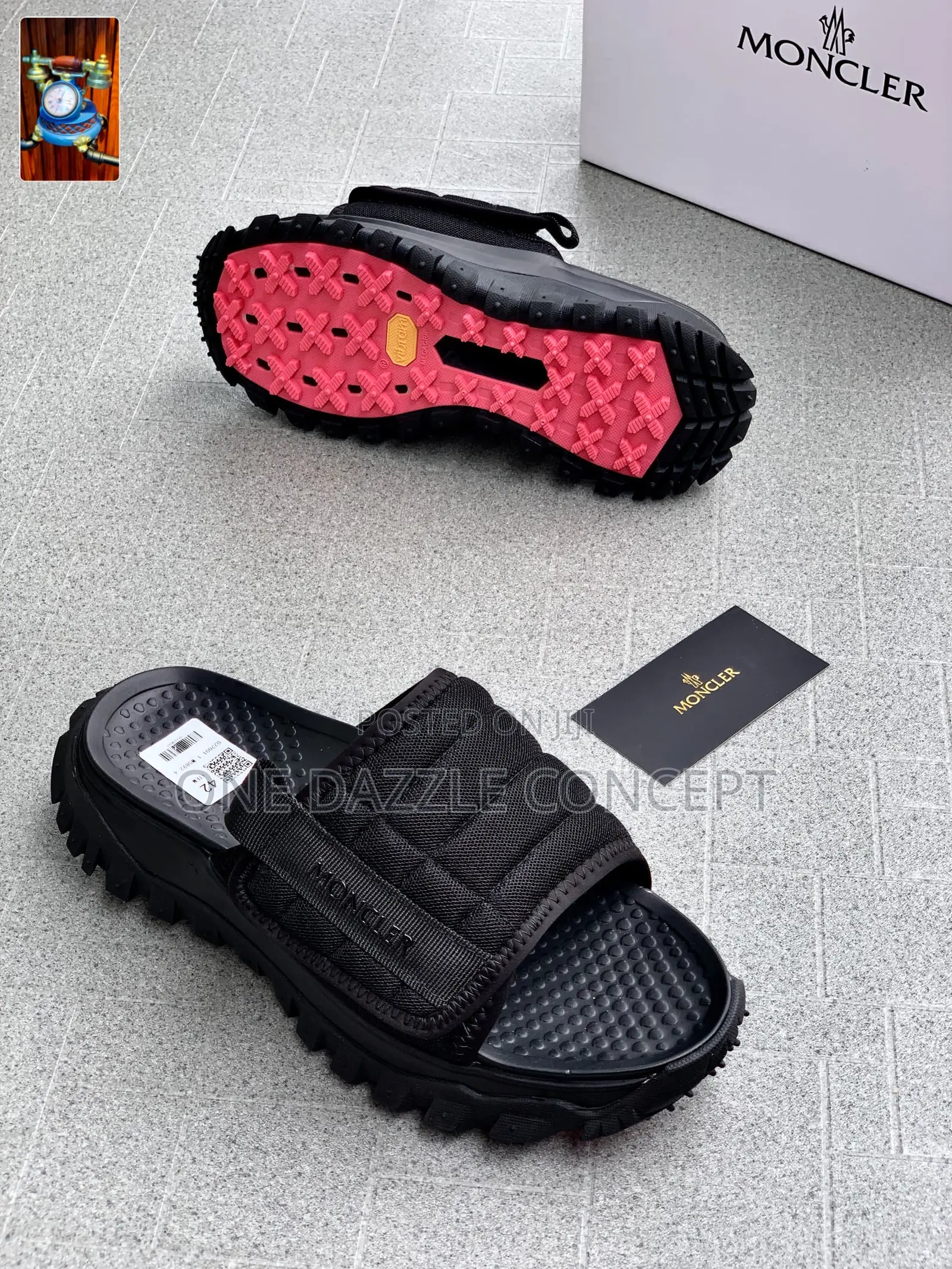 *Moncler Padded Trail Slide Sandal