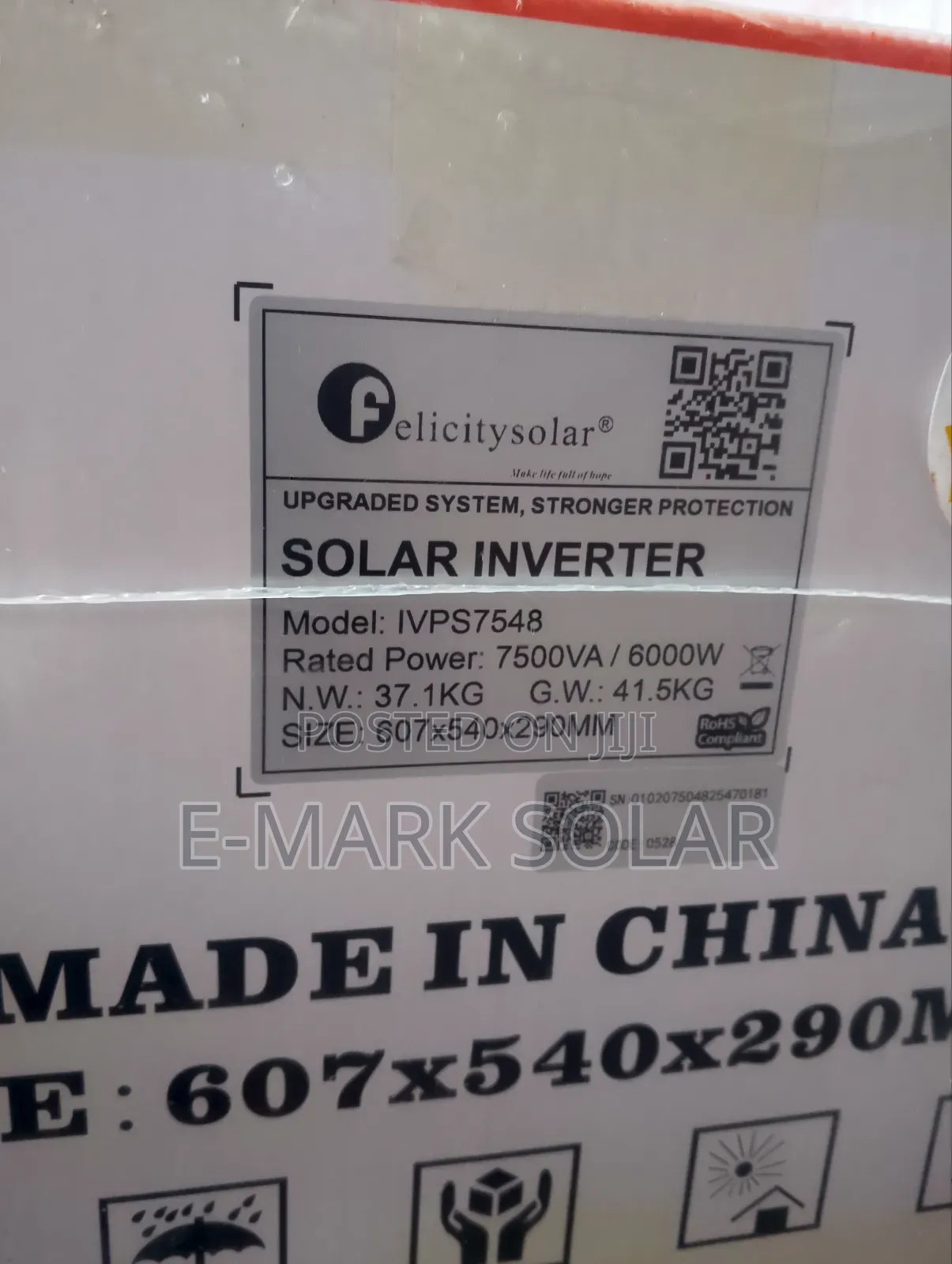 7.5kva 48v Non Hybrid Felicity Solar Inverter Available Today at E-Mar