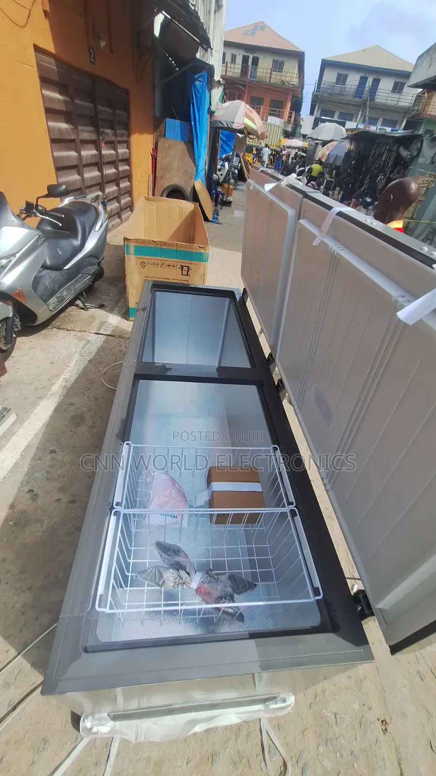 New Hisense 702l Double Door Deep Freezer Super Cooling Longest Size