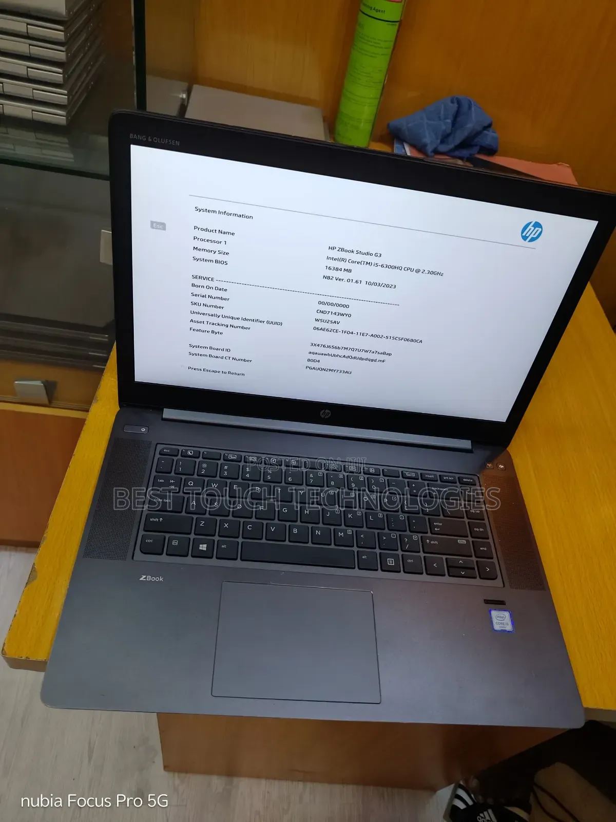 Laptop HP ZBook Studio G3 16GB Intel Core i7 SSD 256GB